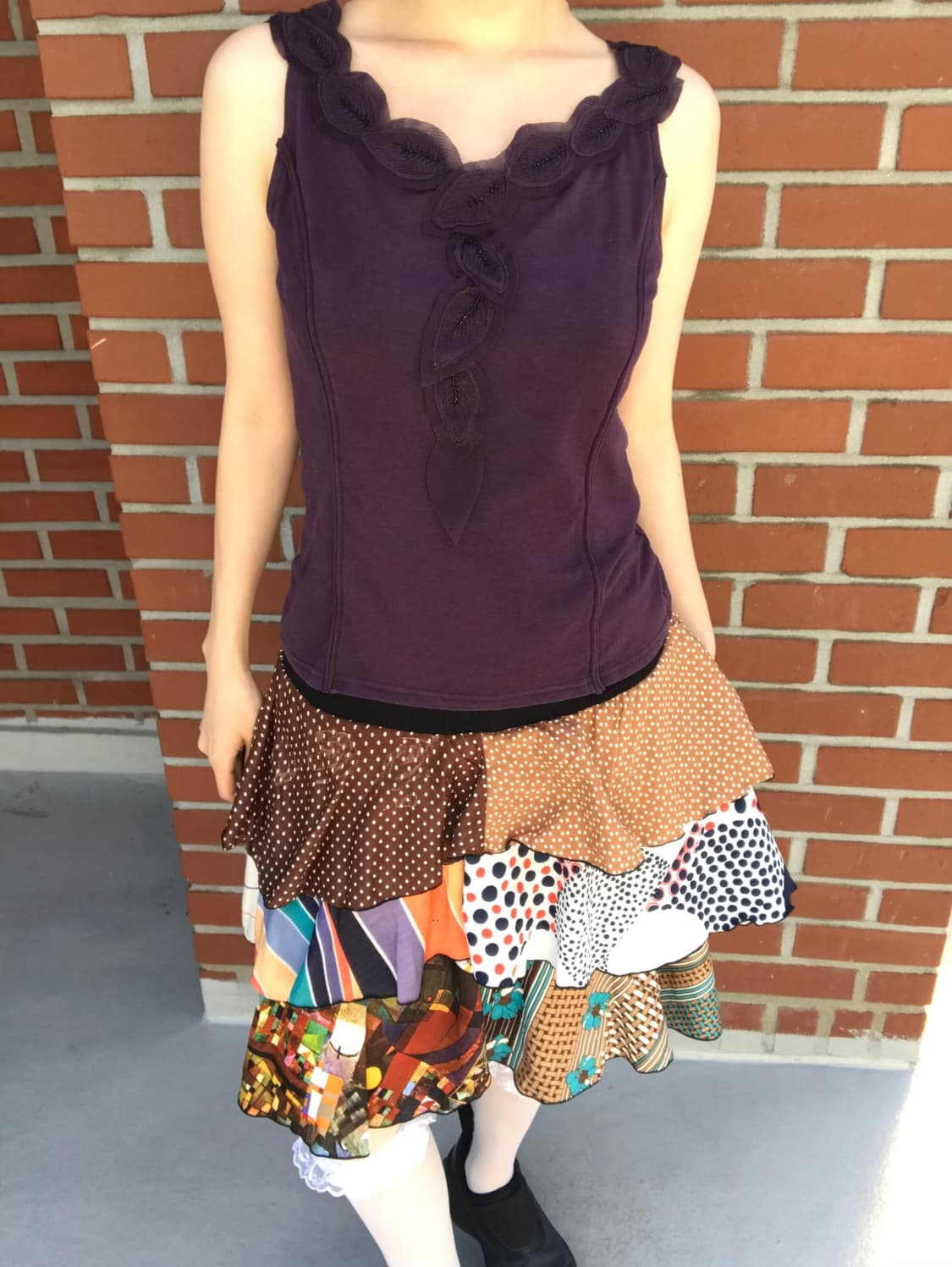 vintage patchwork skirt 상품이미지8