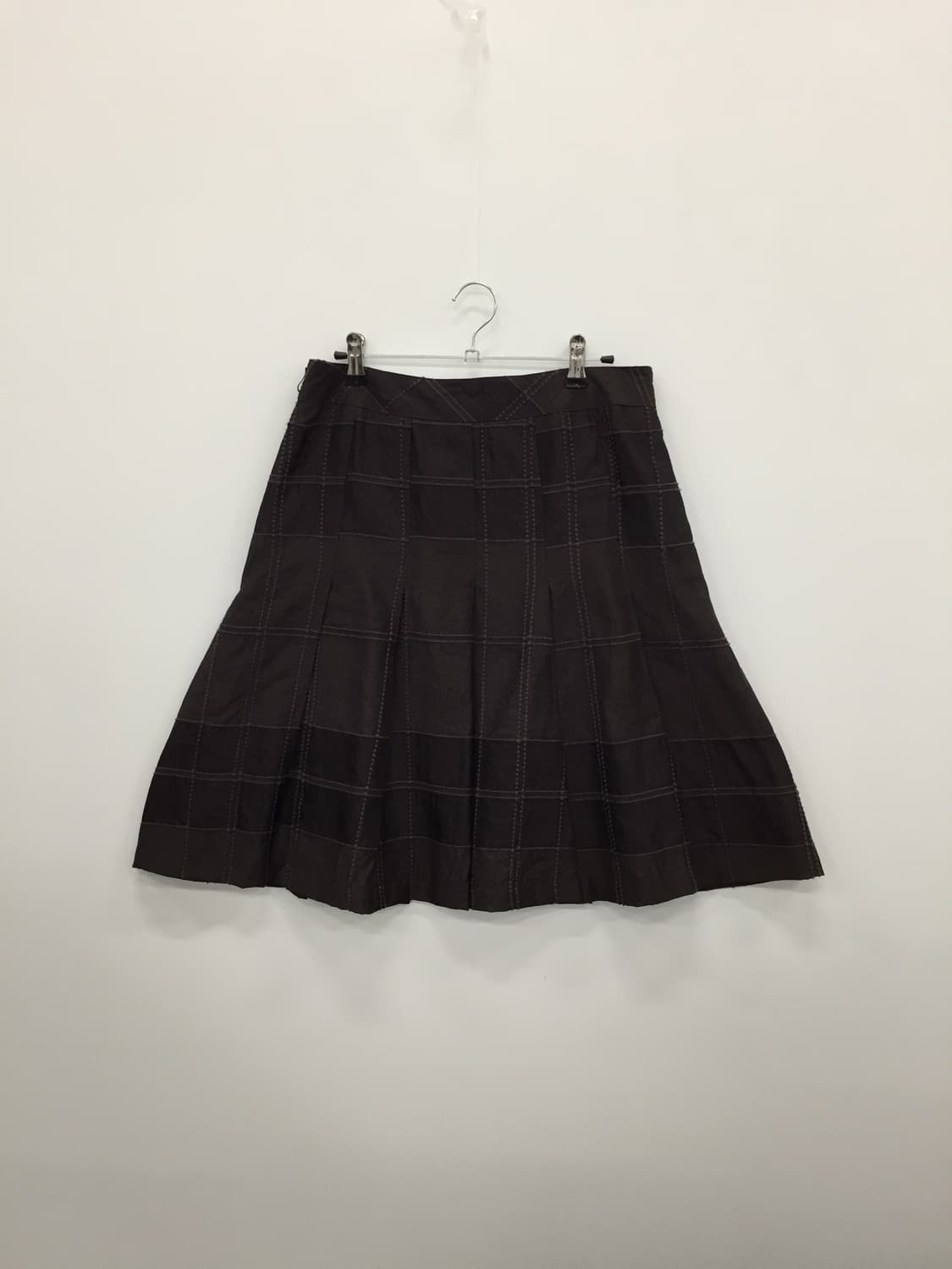 Jpn Almond Brown Plaid Skirt 상품이미지5