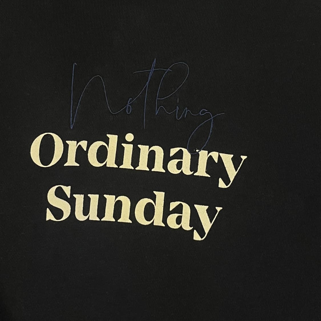 NOS7 투톤 로고 스웻셔츠 네이비 상품이미지4