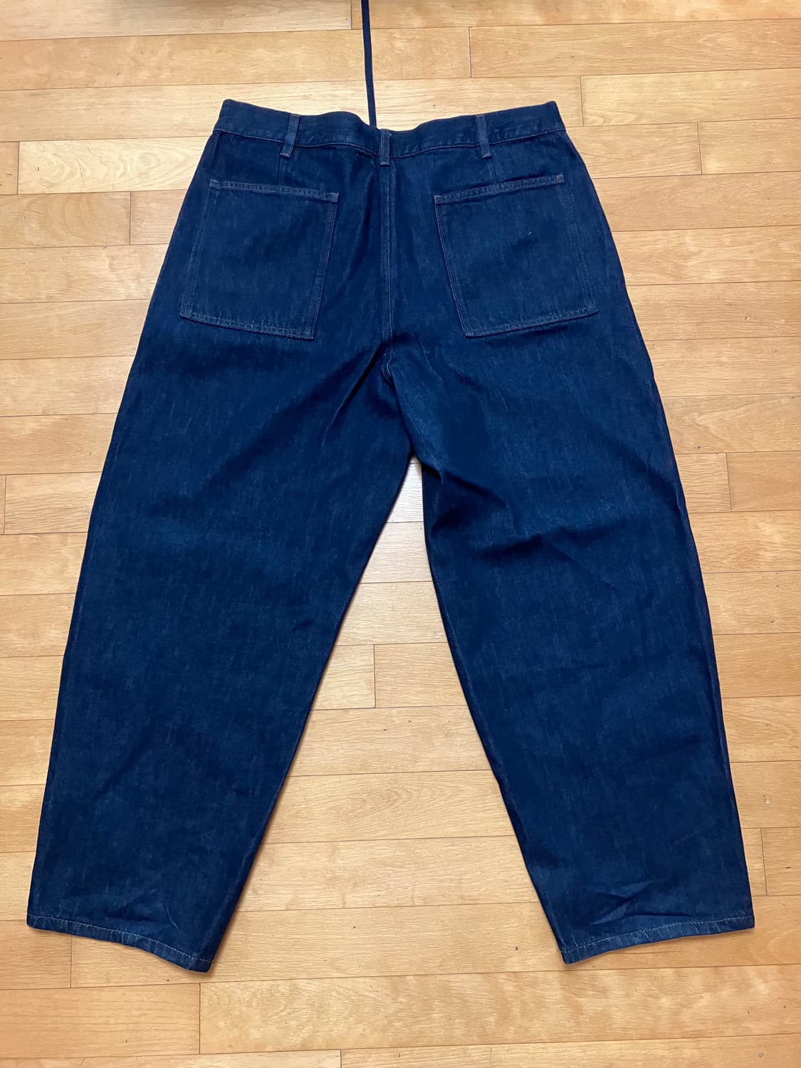 유니클로 와이드테이퍼드진 XL 진청 상품이미지5