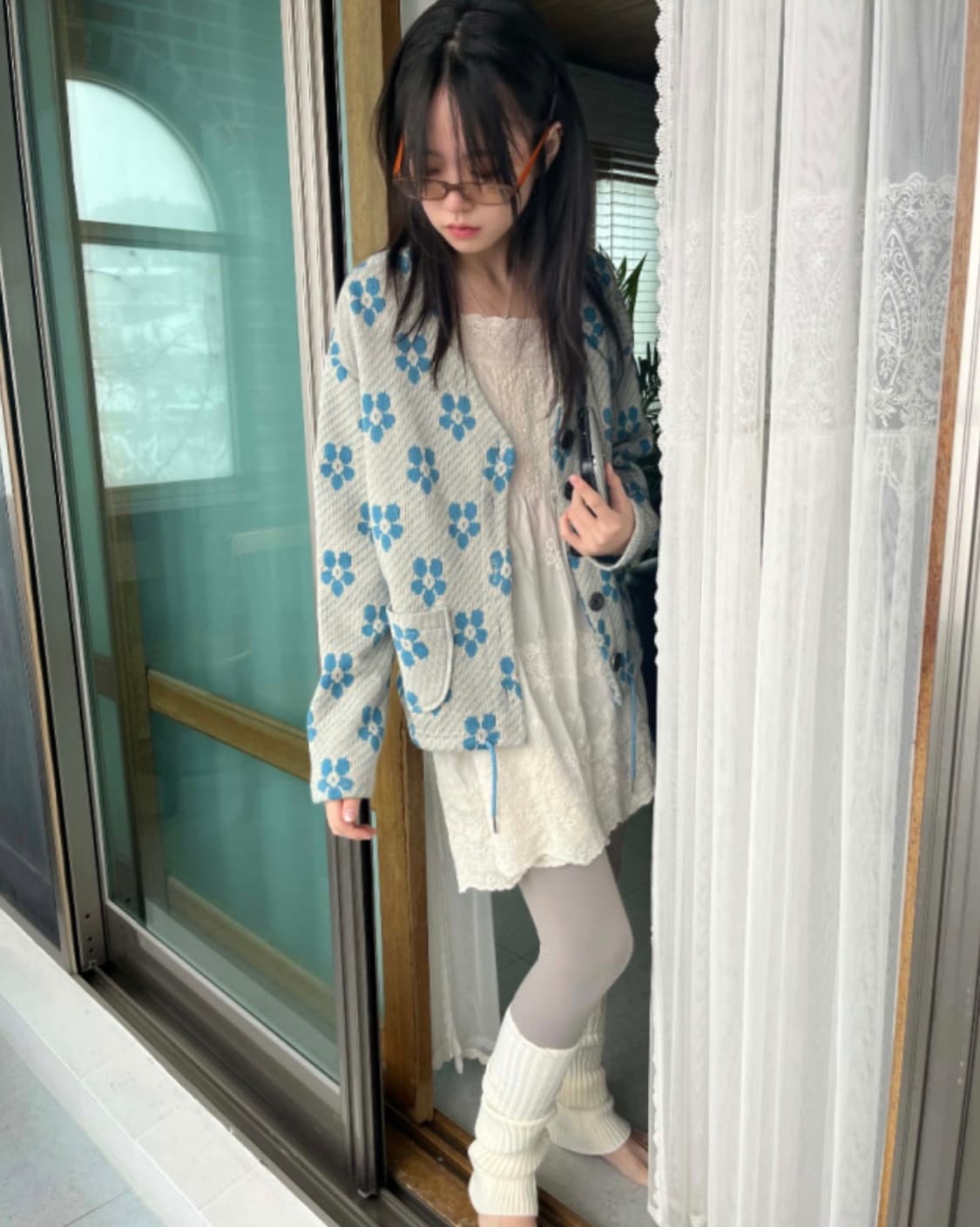 김아홉 sky YUME cardigan_그레이 상품이미지1