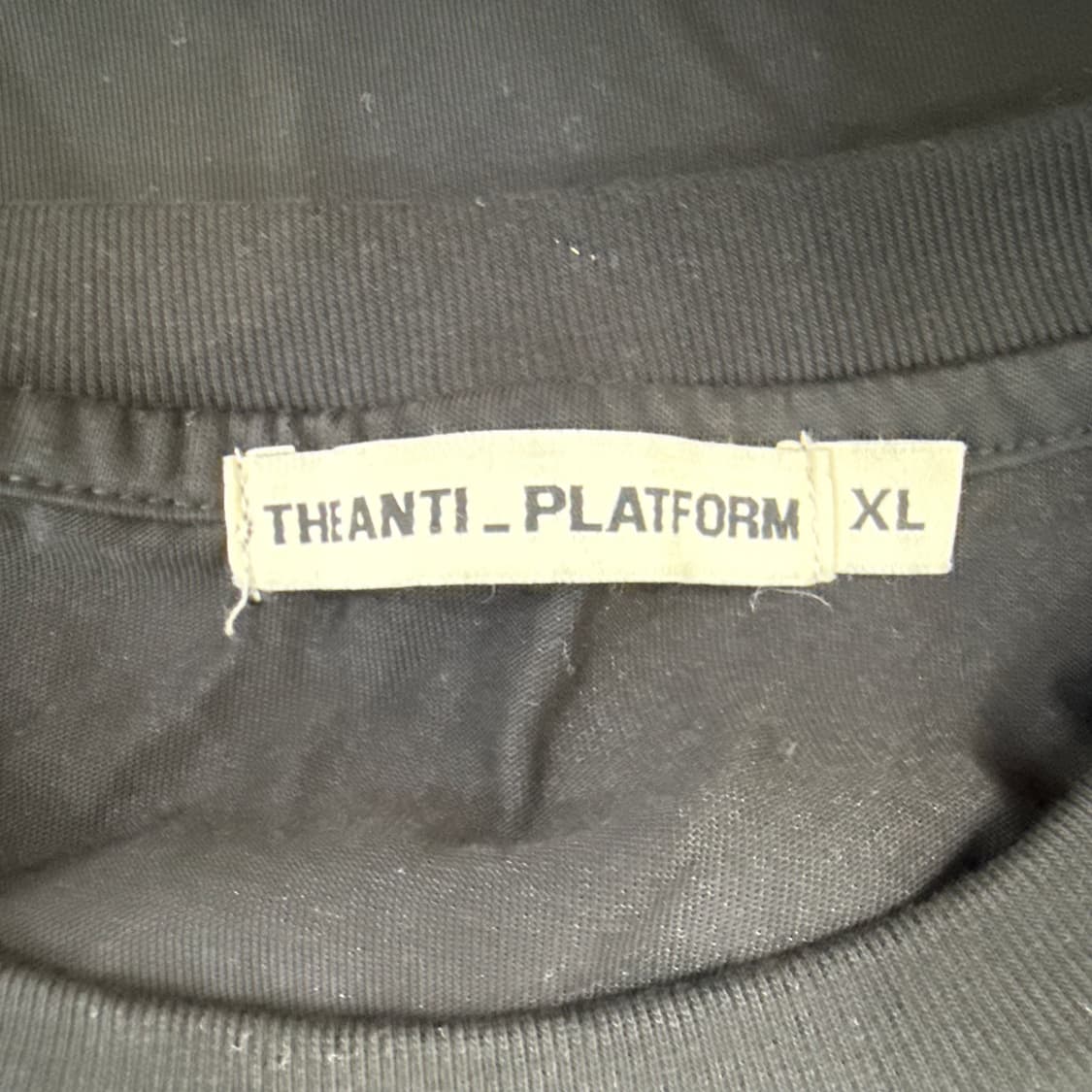 XL 디안티플랫폼 블랙 반팔티 0304T 상품이미지3