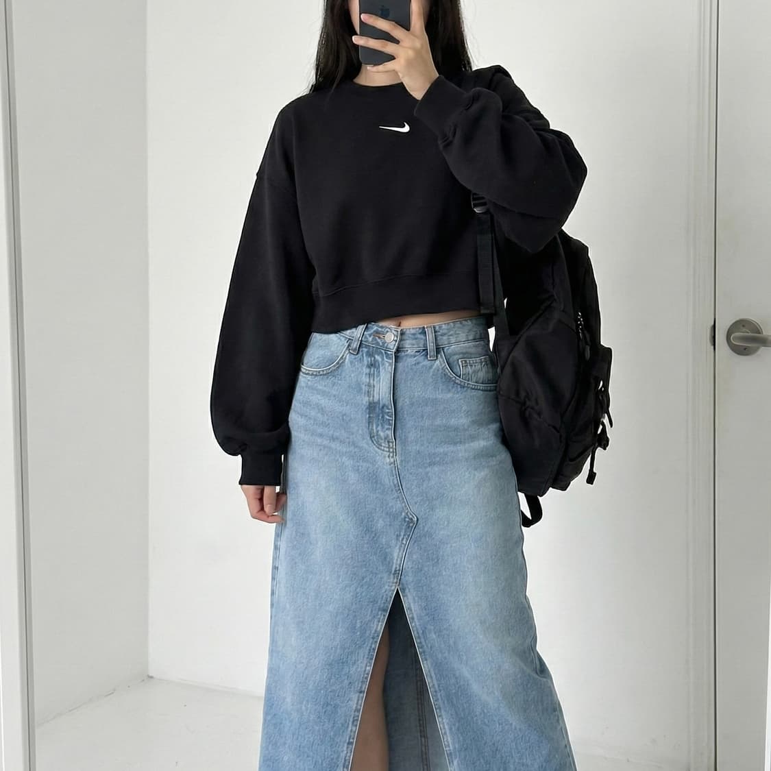 나이키 크롭 스웻셔츠 맨투맨 (xs) 상품이미지1