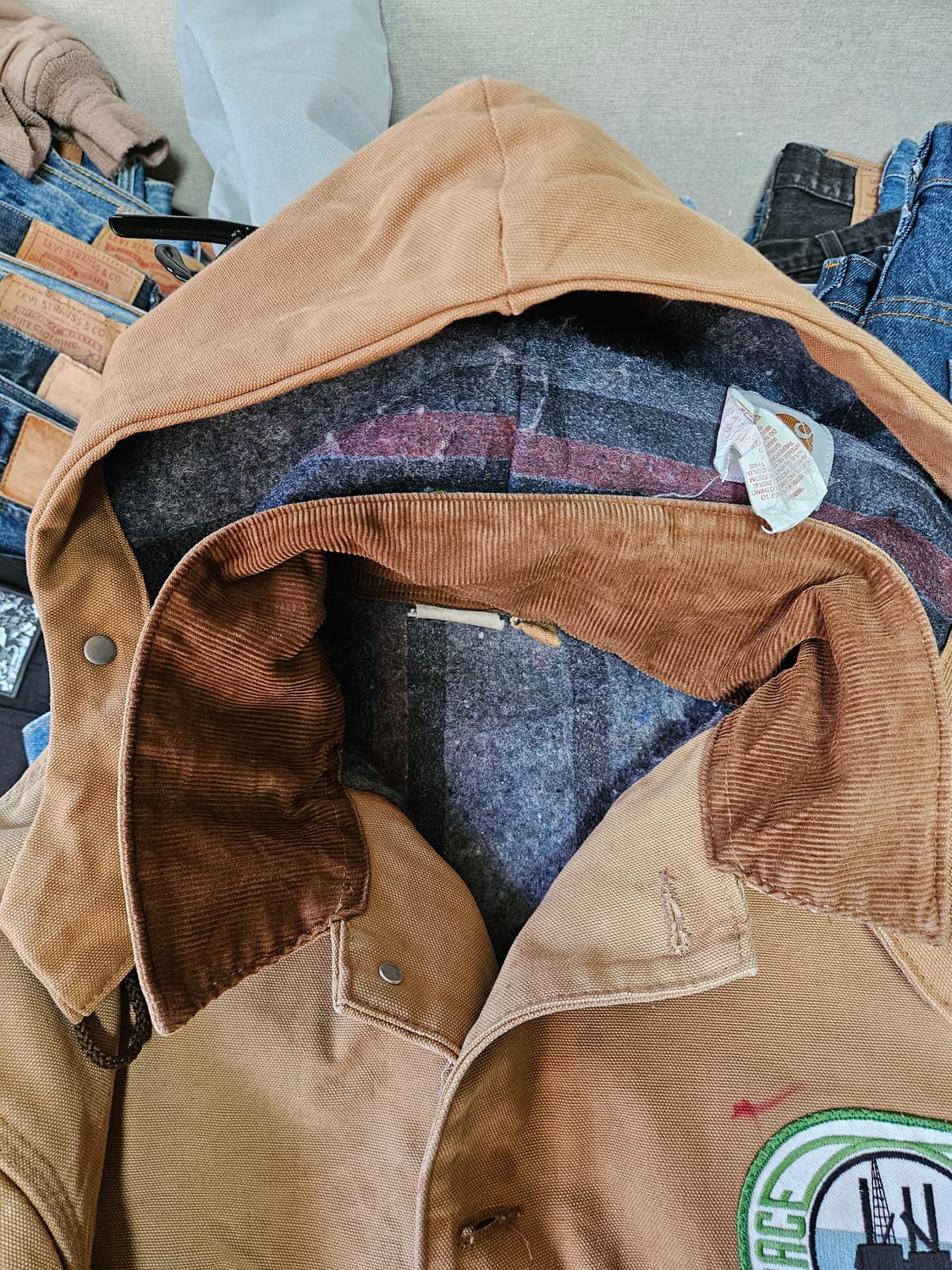 8~90s 칼하트 블랭킷 초어자켓 모자포함 빅사이즈 상품이미지4