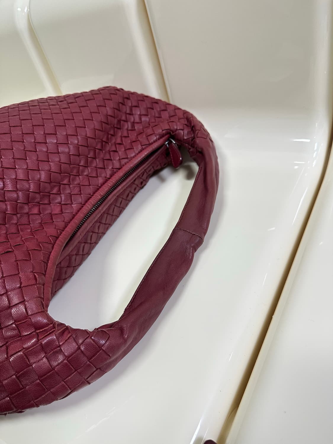 [A 정품] 보테가베네타 인트레치아토 호보백 버건디 상품이미지3