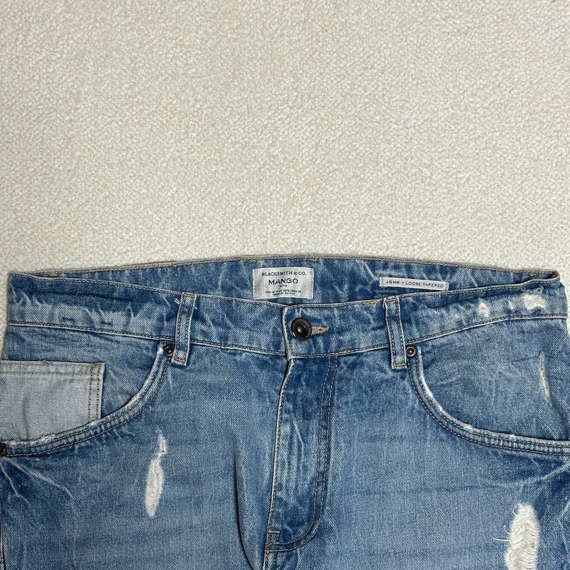 블랙스미스 망고 맨 루즈 테이퍼드 데님 팬츠 상품이미지3