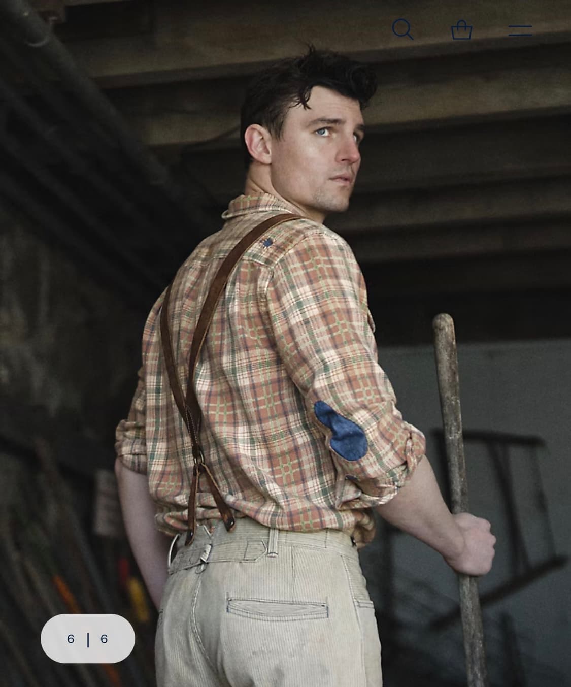 rrl 더블알엘 리페어 플래드 트윌 캠프셔츠 상품이미지4