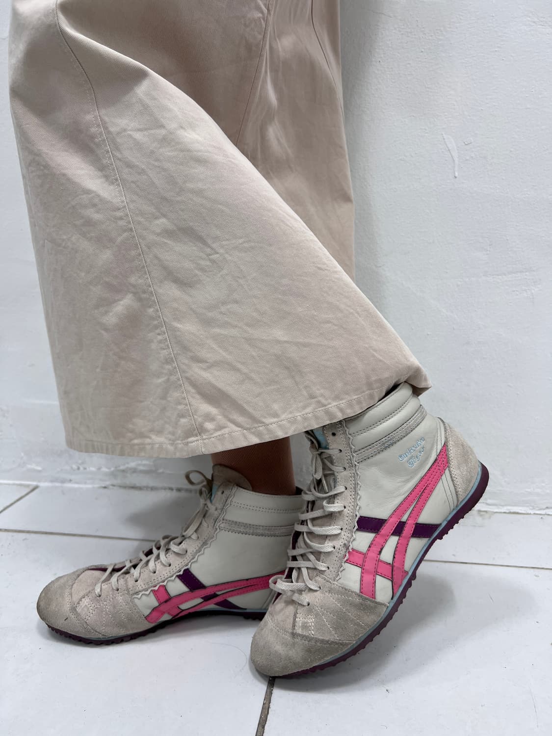 pink purpe line half shoes 상품이미지1