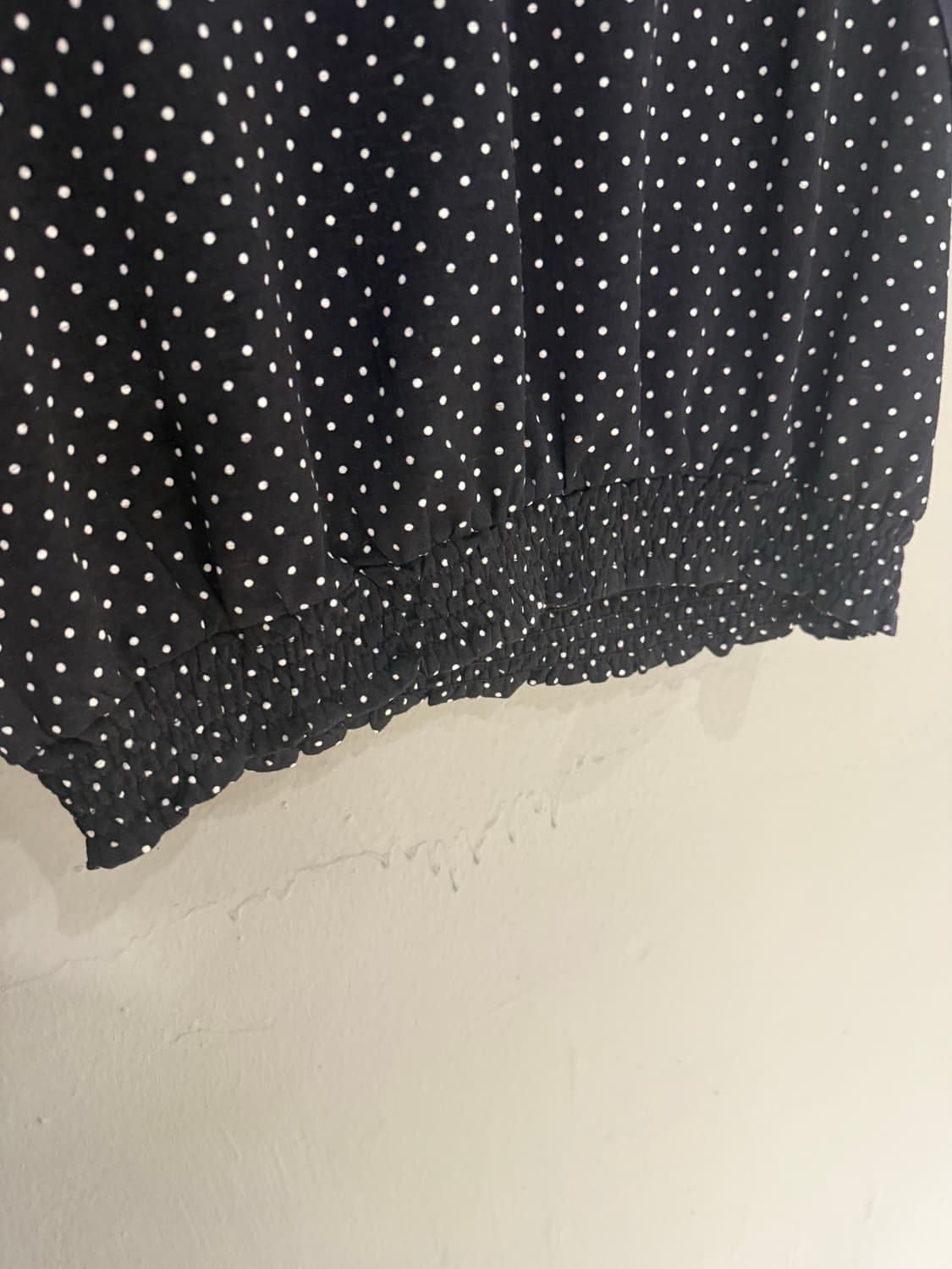 dot pattern lace detail ribbon top 상품이미지9