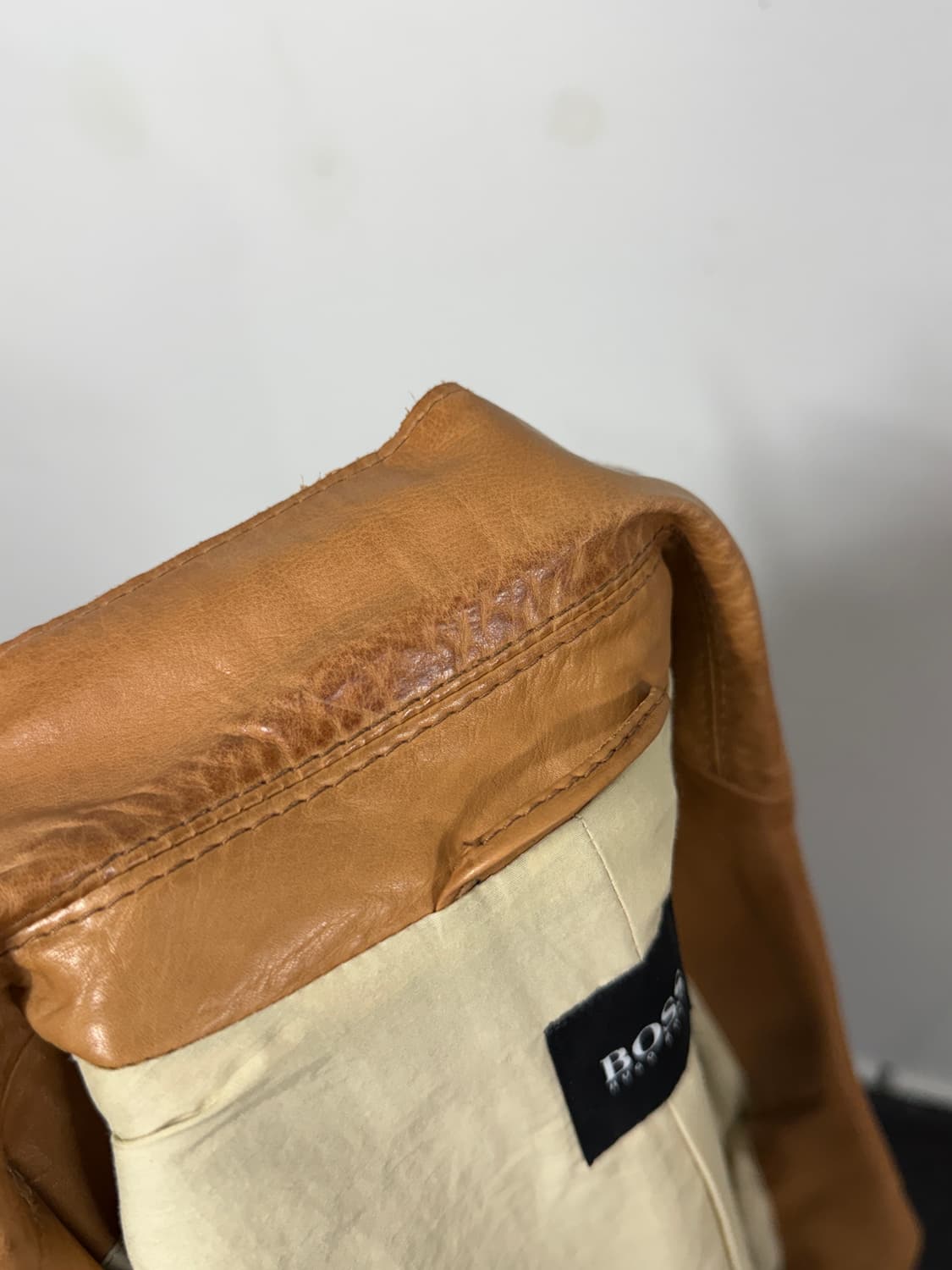 90s 휴고보스 레더 블레이저 상품이미지7