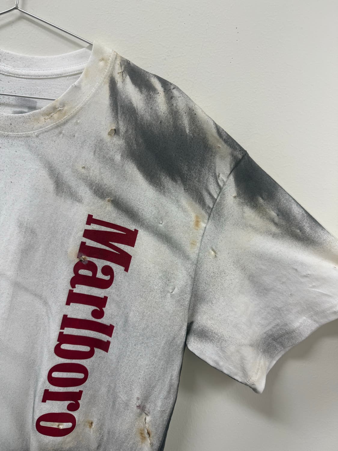 FE 말보로 빈티지 레트로 그릴드워싱 데미지 반팔 상품이미지6