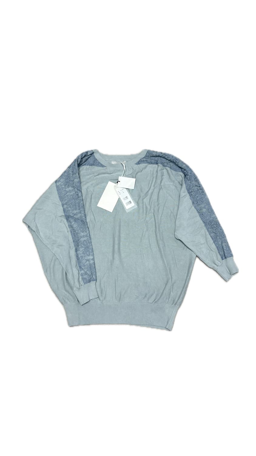 [n'Or LABEL] 민트 레이스 맨투맨 티셔츠 (yy-1217) 상품이미지1