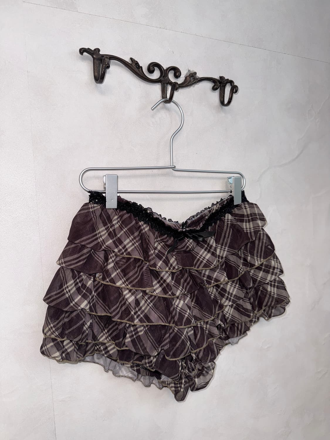 Romwe purple check cancan short pants  상품이미지2