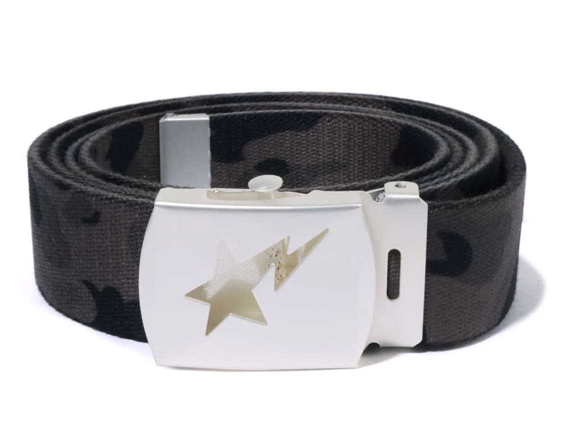 (국내미발매, 새상품) 베이프 25fw 컬러 카모 벨트 블랙 상품이미지1