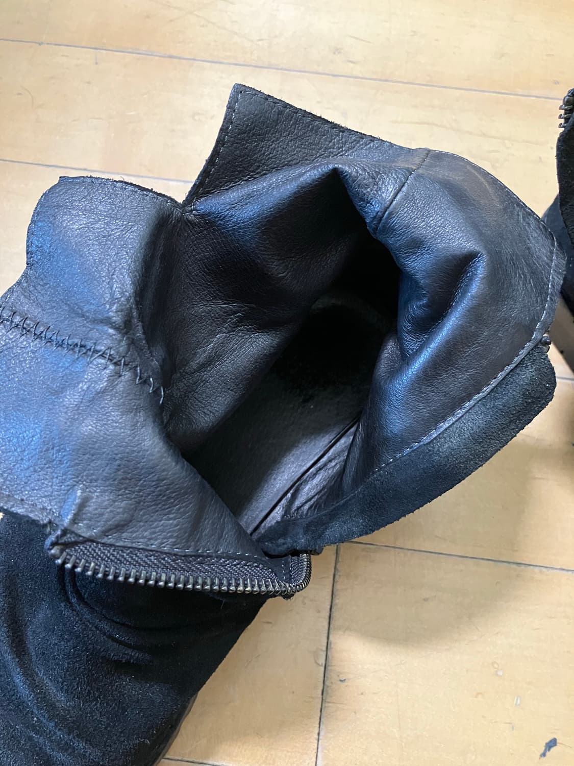 Japanese 하드 드레이프 블랙 스웨이드 부츠 (270)  상품이미지6