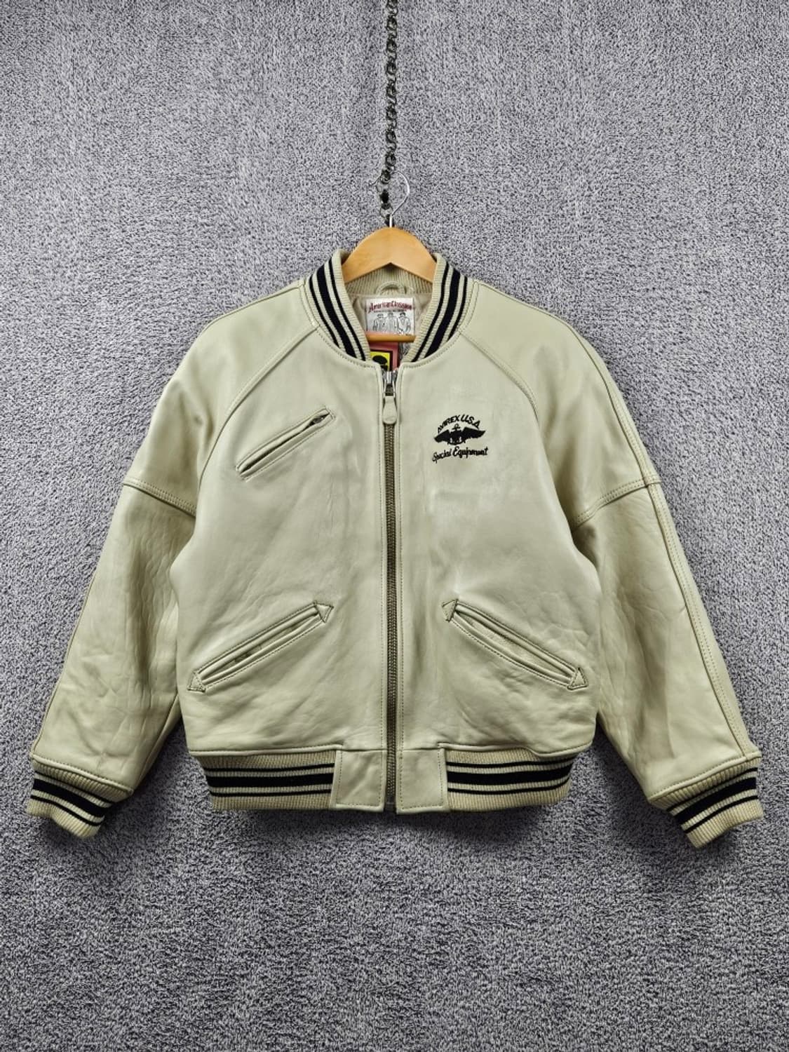 아비렉스 아이콘 가죽 블루종 바시티 자켓 ( M ) / 11109 상품이미지2