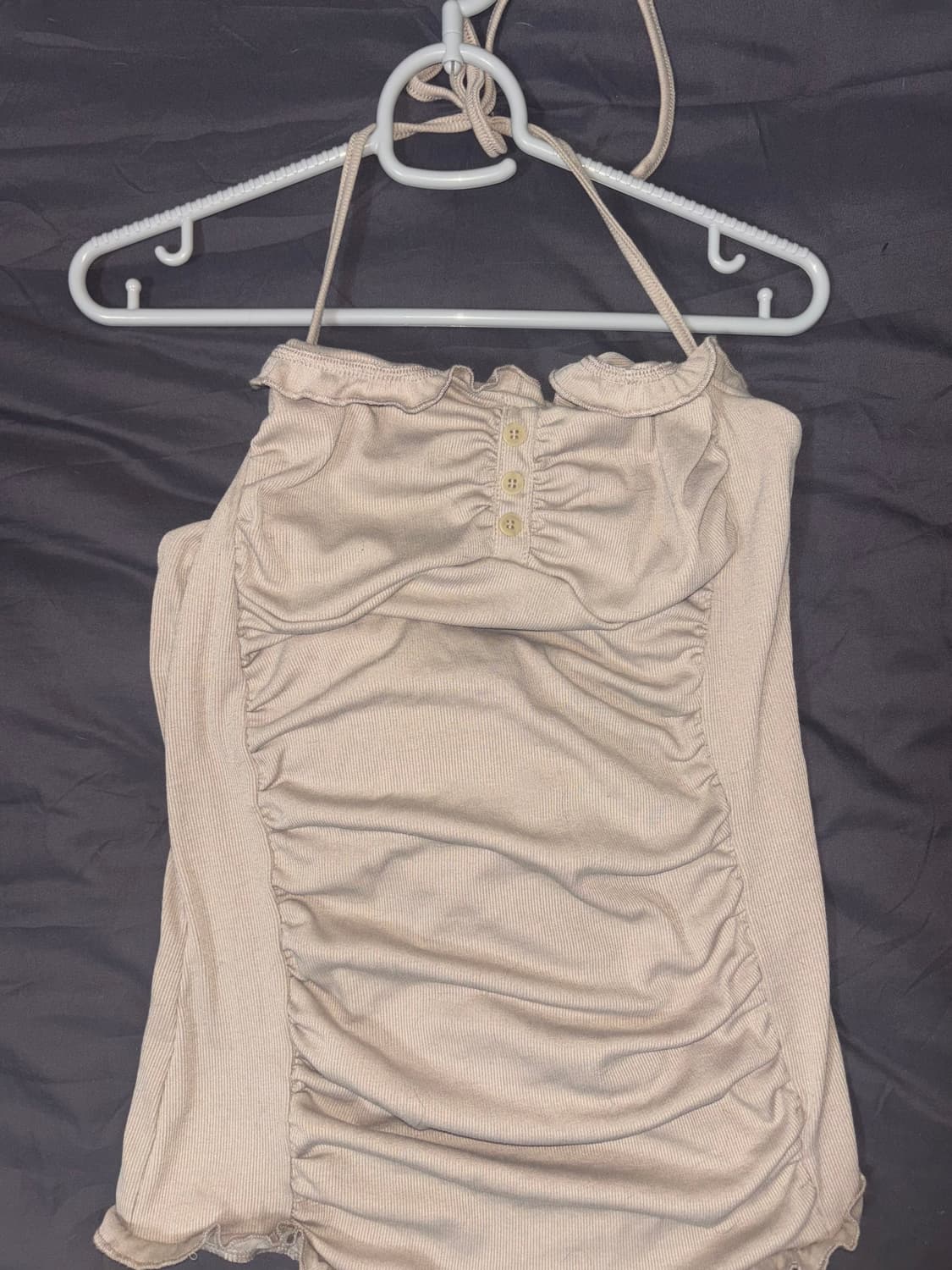 light brown sleeveless shirt 상품이미지1