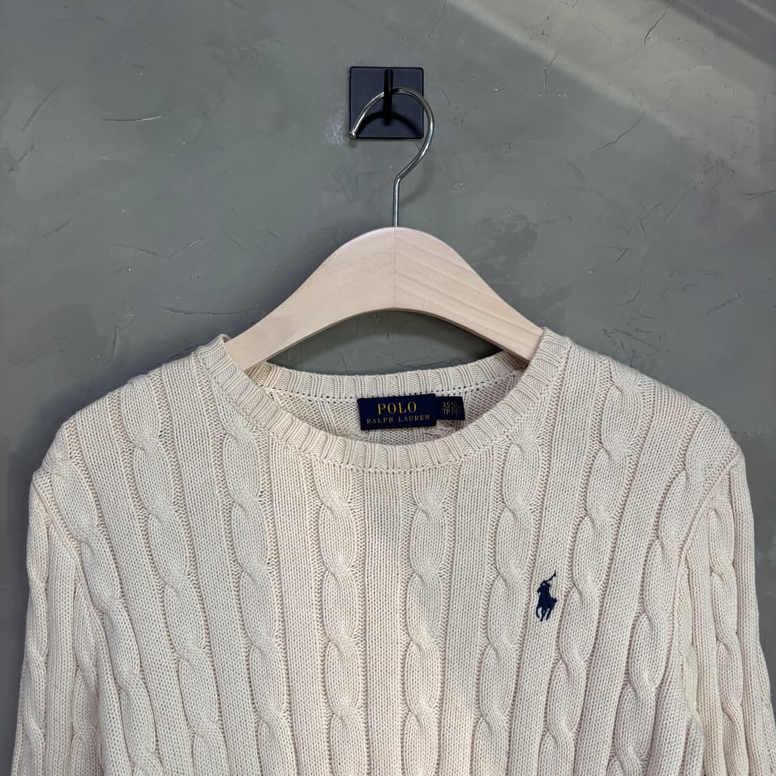 폴로 랄프로렌 꽈배기 니트 아이보리 상품이미지2