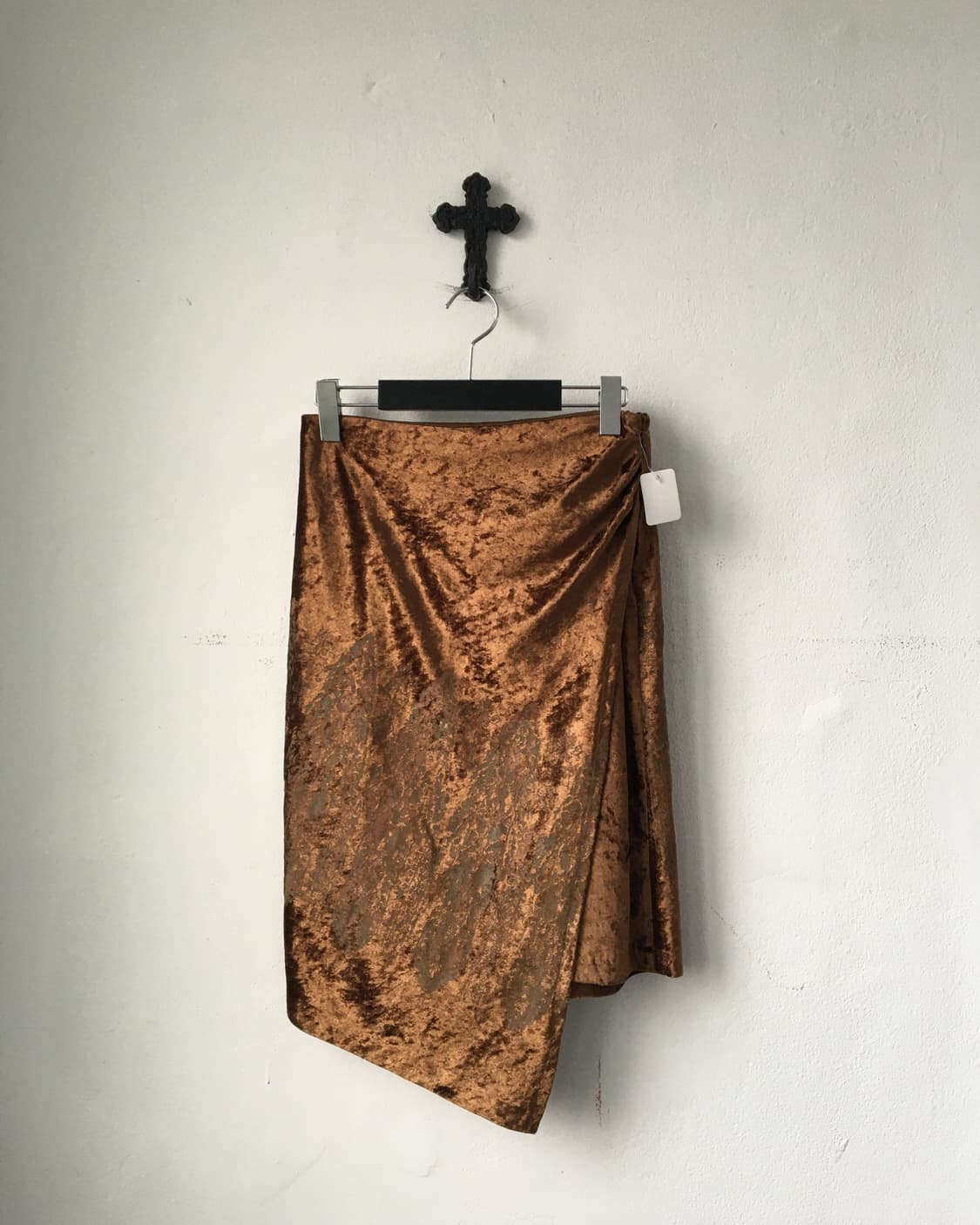 Ornament pattern velvet wrap skirt 상품이미지1