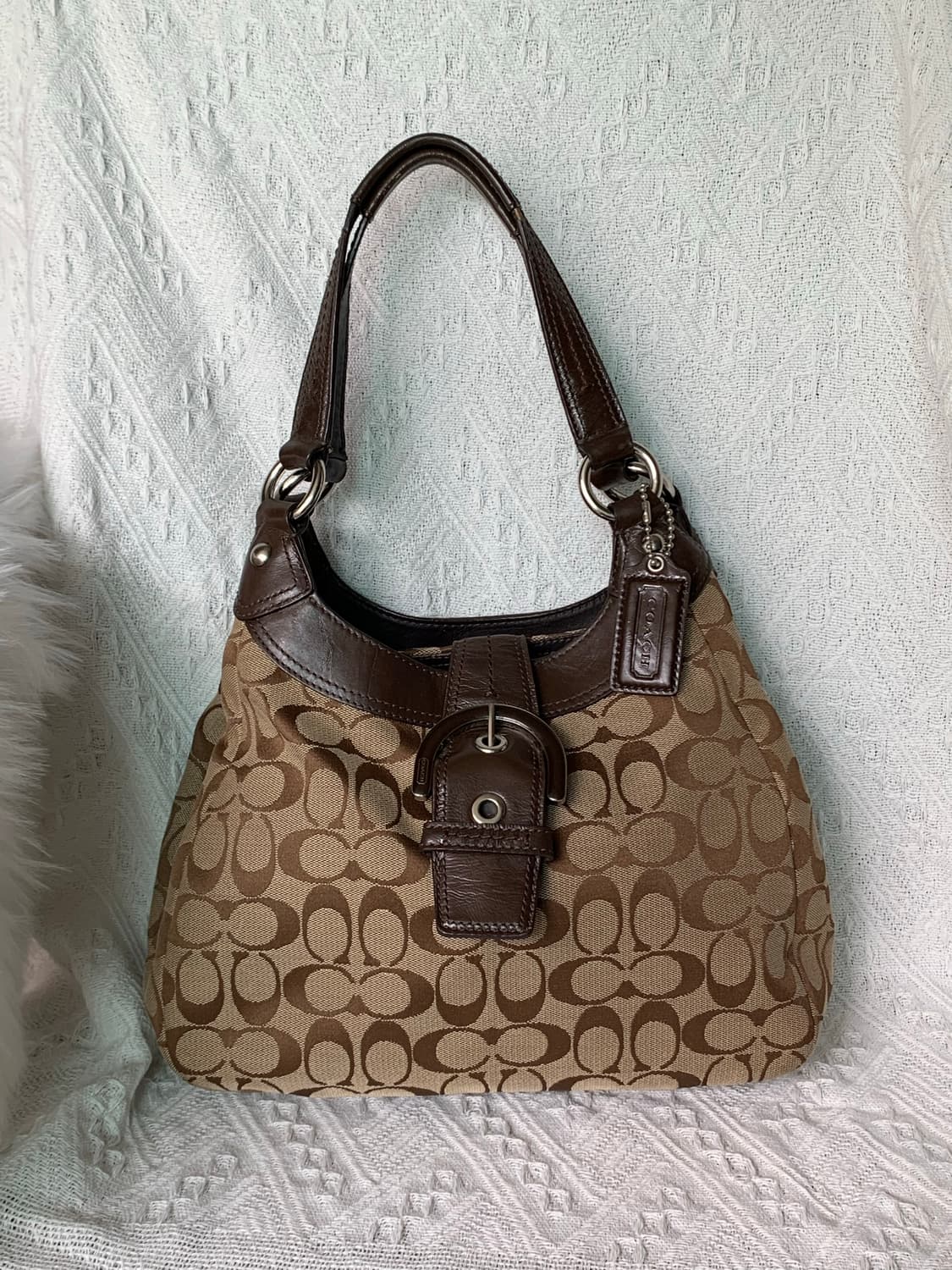 Coach Buckle Shoulder Bag Brown 🤎💼 상품이미지1