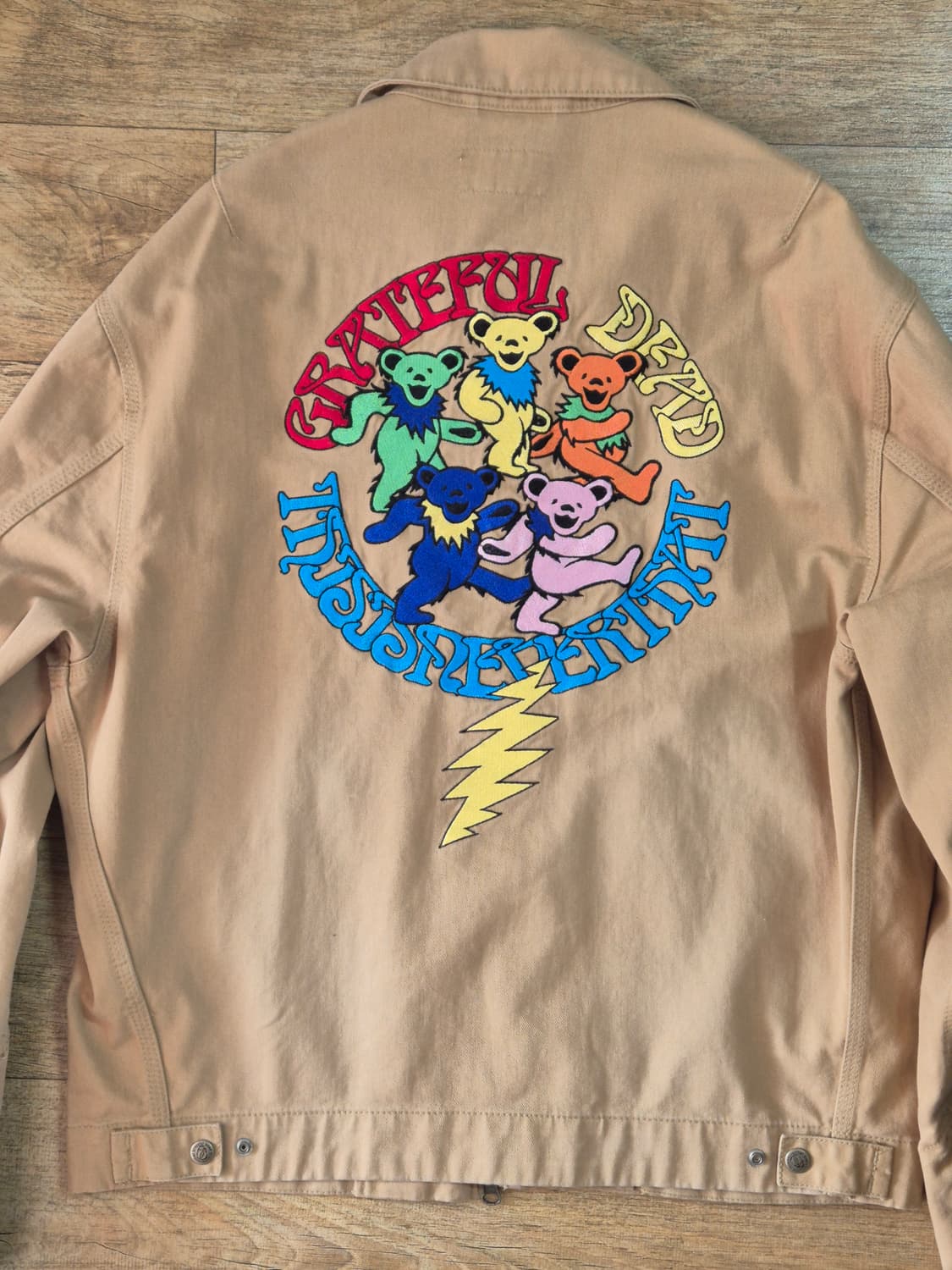 디스이즈네버댓 x 그레이트풀 데드 라이트닝 카펜터 자켓 탄 상품이미지3