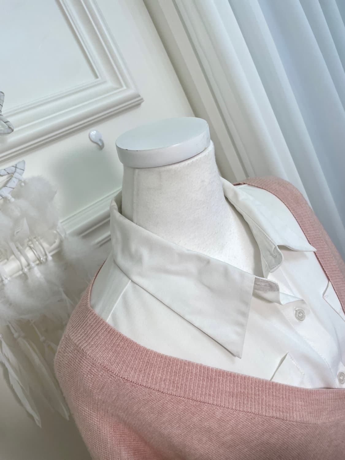 coral pink lovely over cardigan(size-F) 상품이미지8