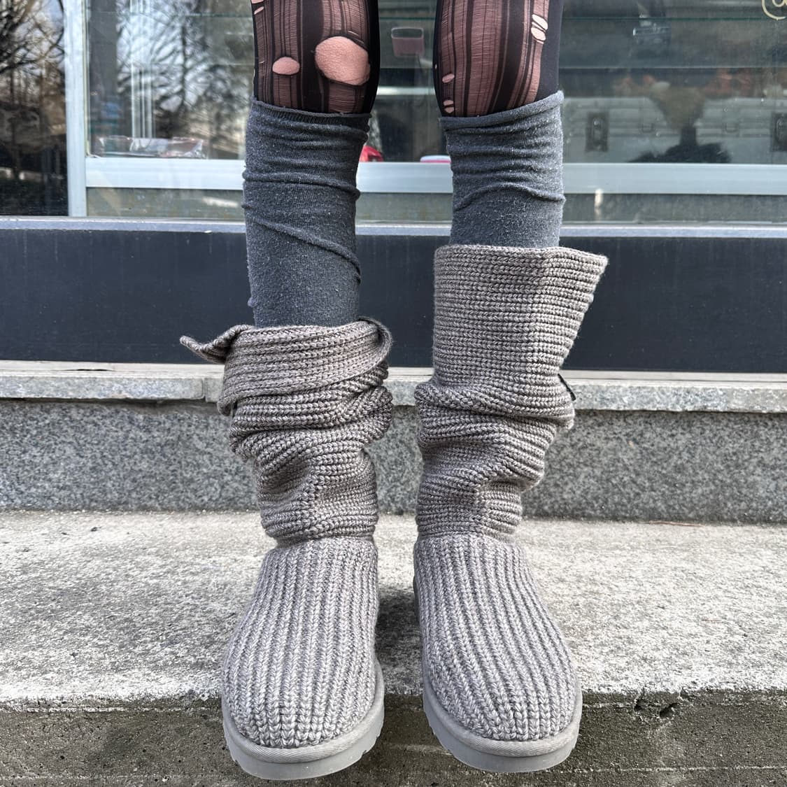 00s 그레이 니트 어그 카디 부츠 상품이미지4