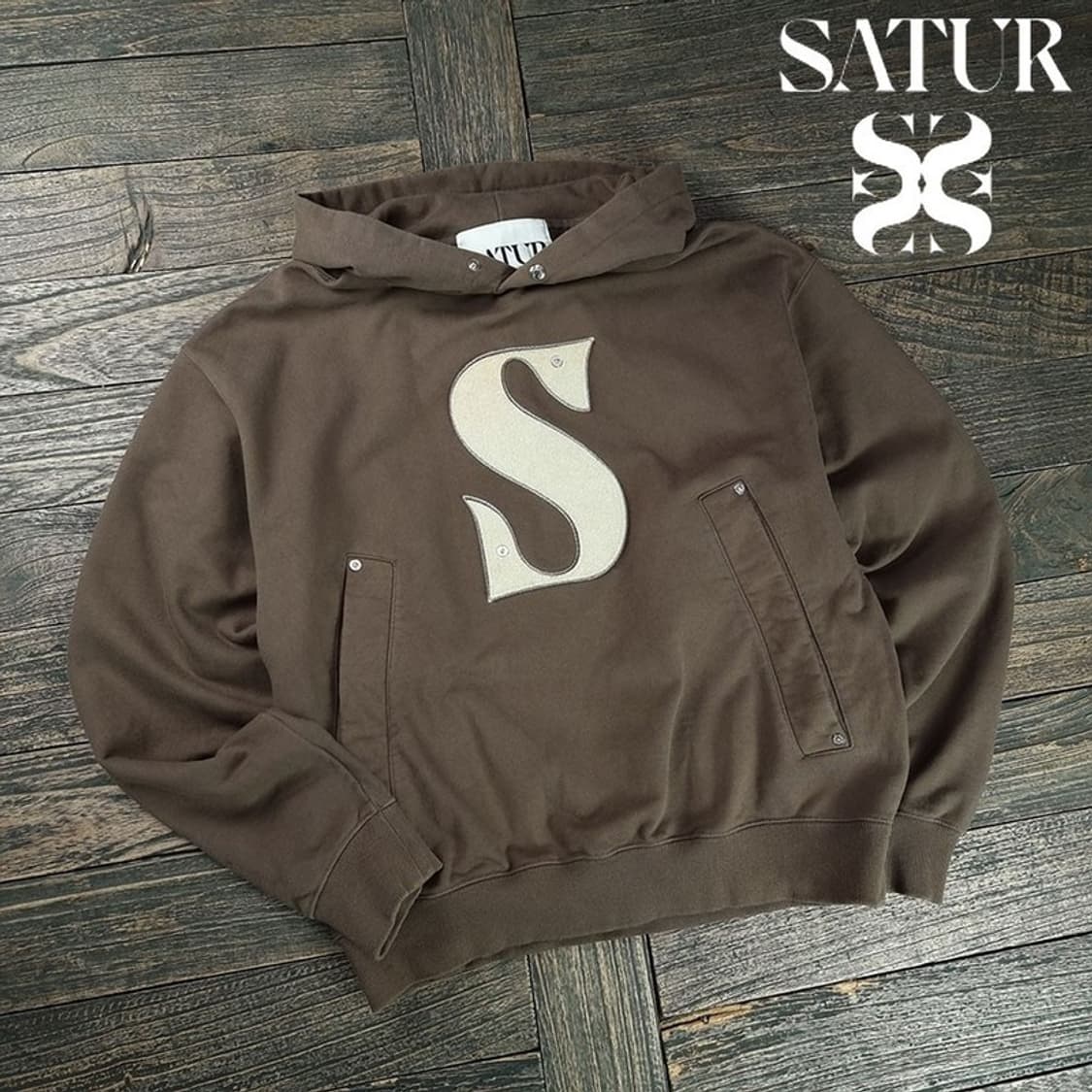 [세터] S 빅로고 패치 오버핏 크롭 후드티 M19182 상품이미지1