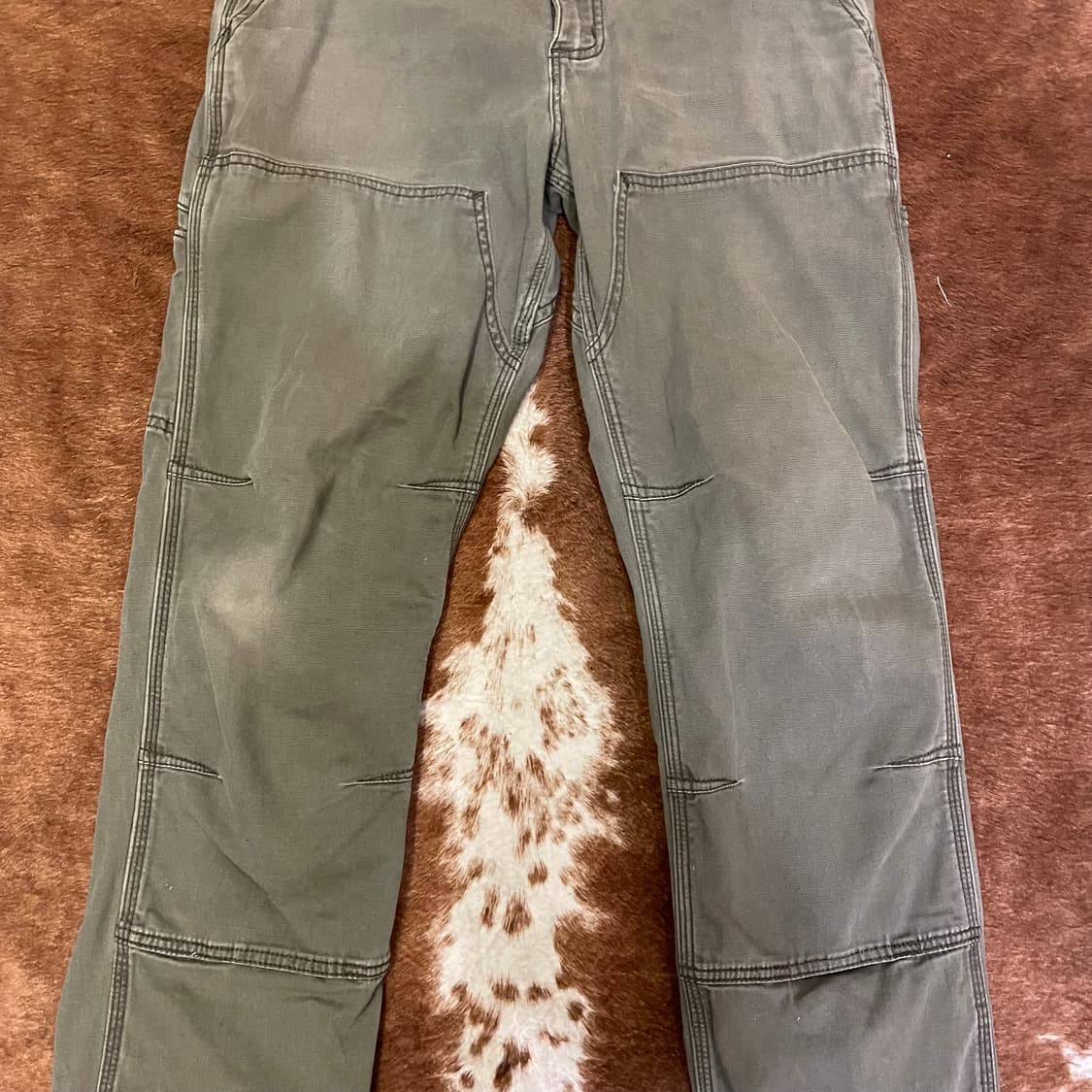 칼하트 카키 더블니 워크팬츠 상품이미지5