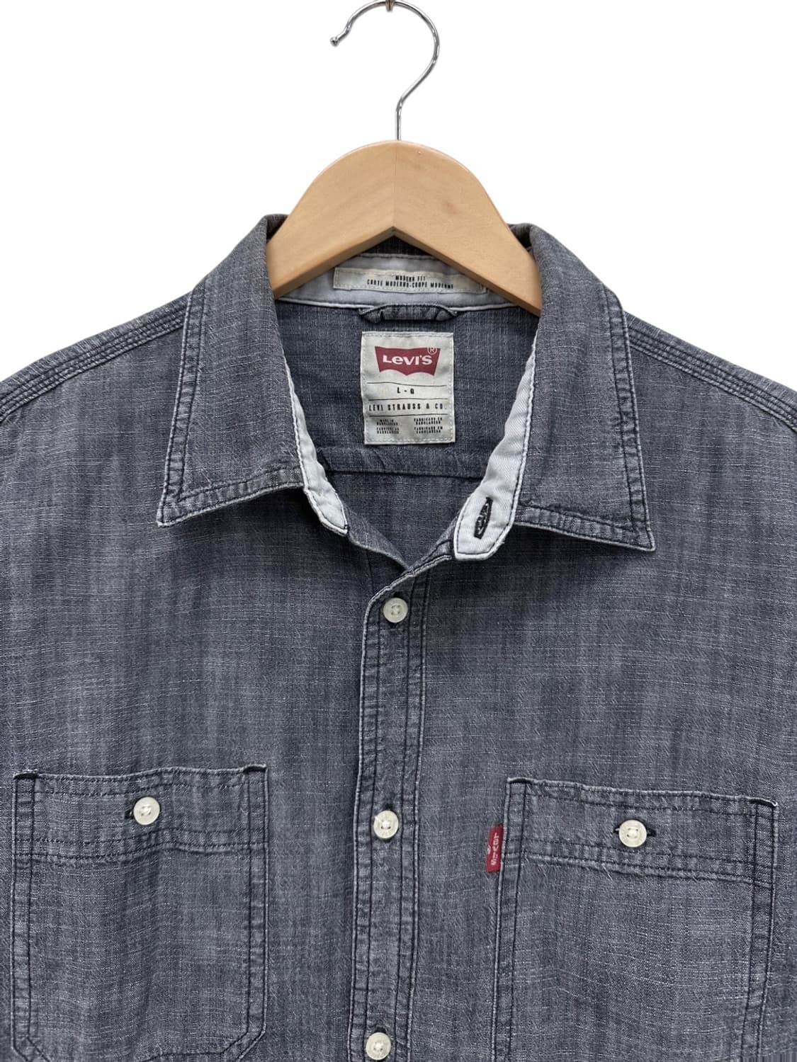 리바이스 샴브레이 셔츠 쿨그레이 (L)  상품이미지2