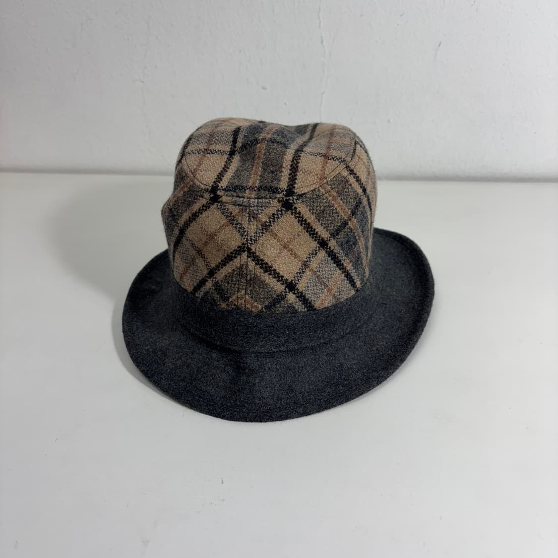 M-L 닥스 체크 울 페도라 상품이미지3