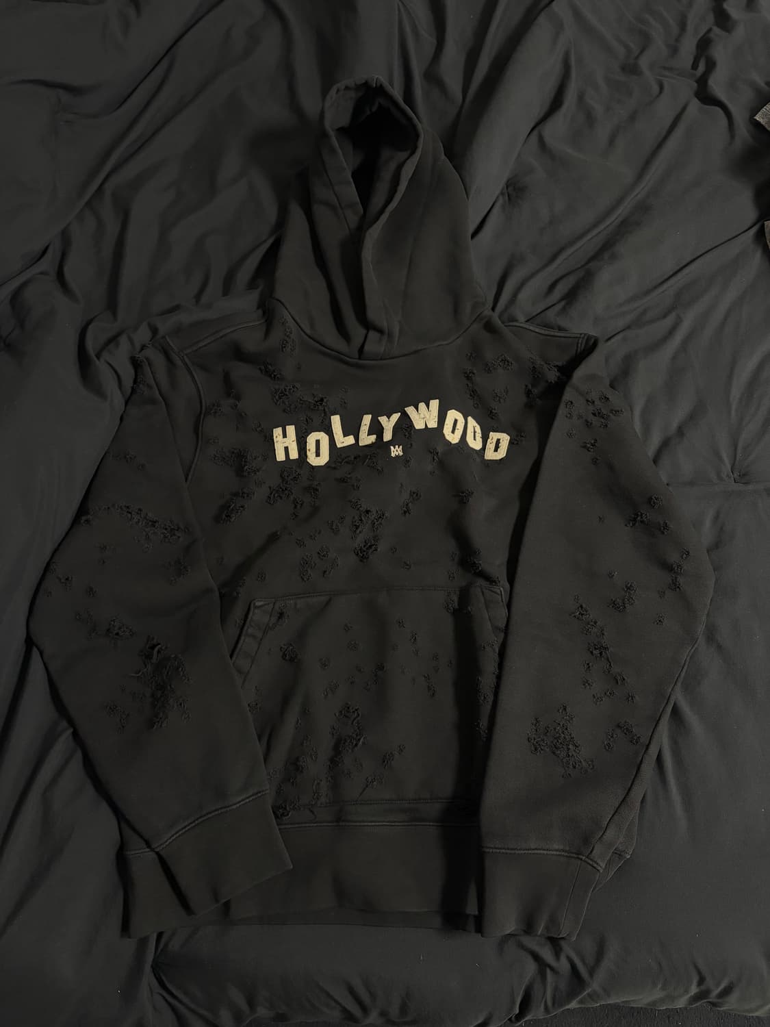 AMIRI Black 'Hollywood' Shotgun Hoodie 상품이미지4