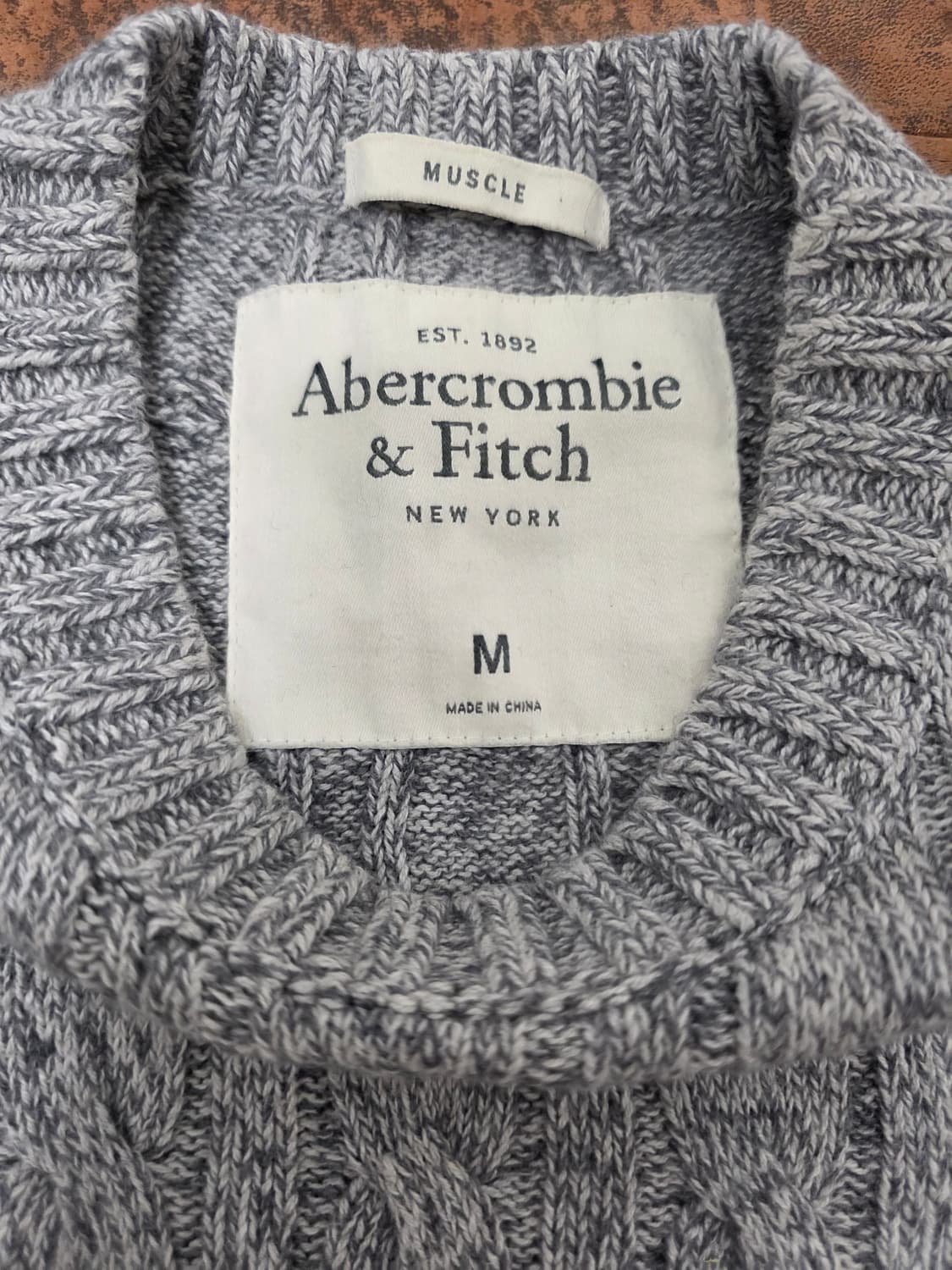 아베크롬비 캐시미어 블렌드 케이블 니트 M 상품이미지3