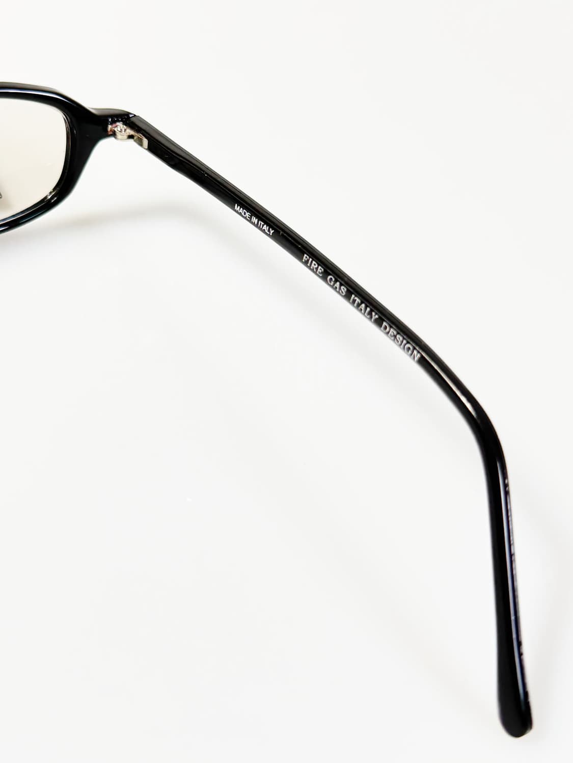 90s FIRE GAS 블랙 오벌 뿔테 프레임 빈티지 안경 상품이미지6