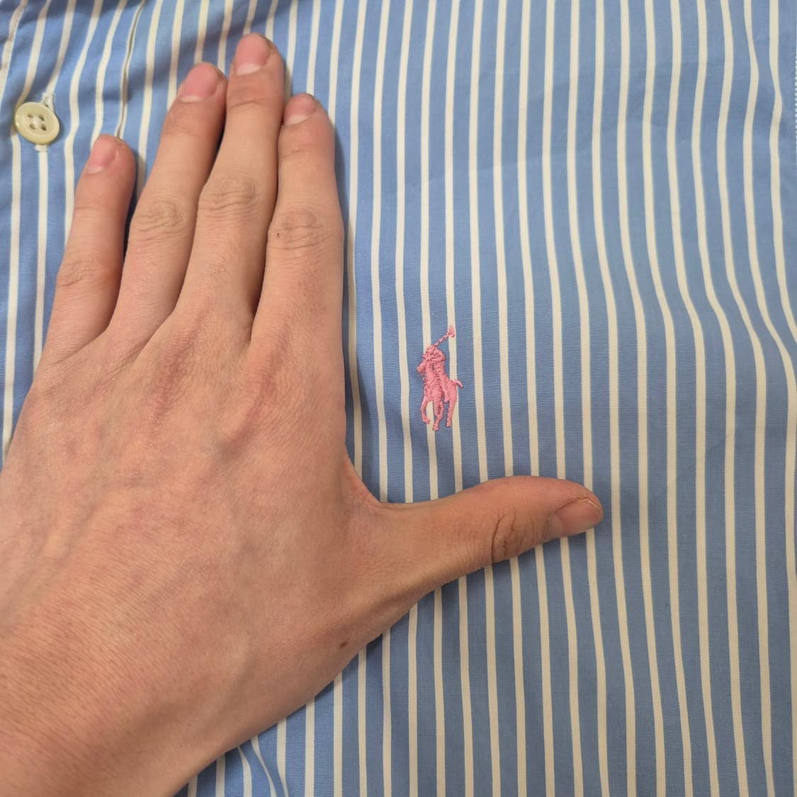 폴로 랄프로렌 스몰포니 스트라이프 반팔 셔츠 L(100) 상품이미지4