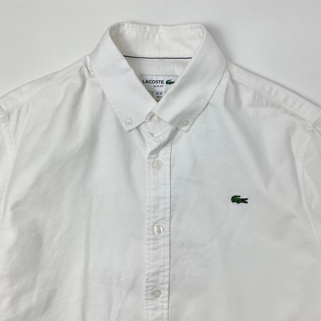 [38(M)/정품] 라코스테 옥스포드 화이트 셔츠 상품이미지2