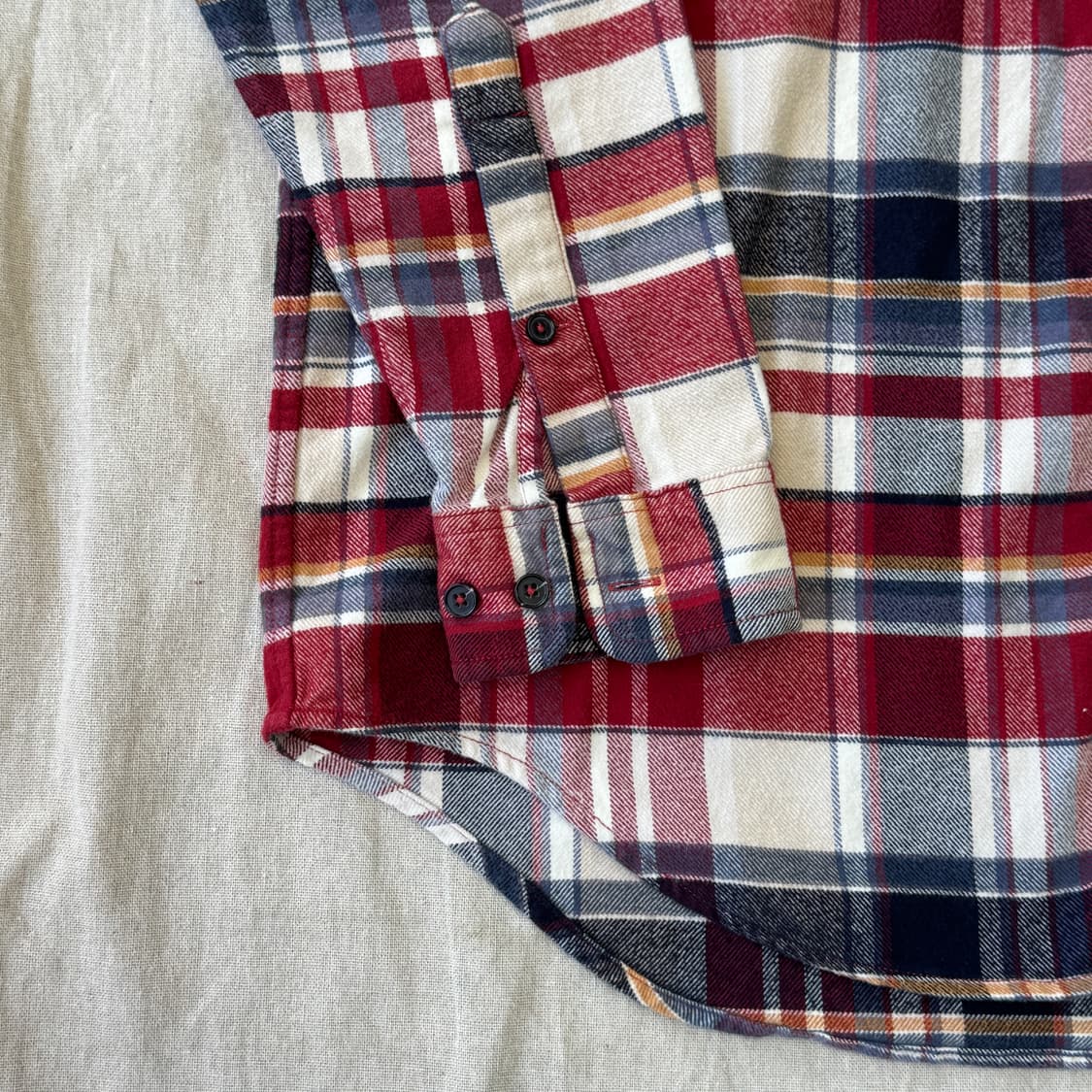 라코스테 레귤러 울코튼 체크셔츠 L 상품이미지3