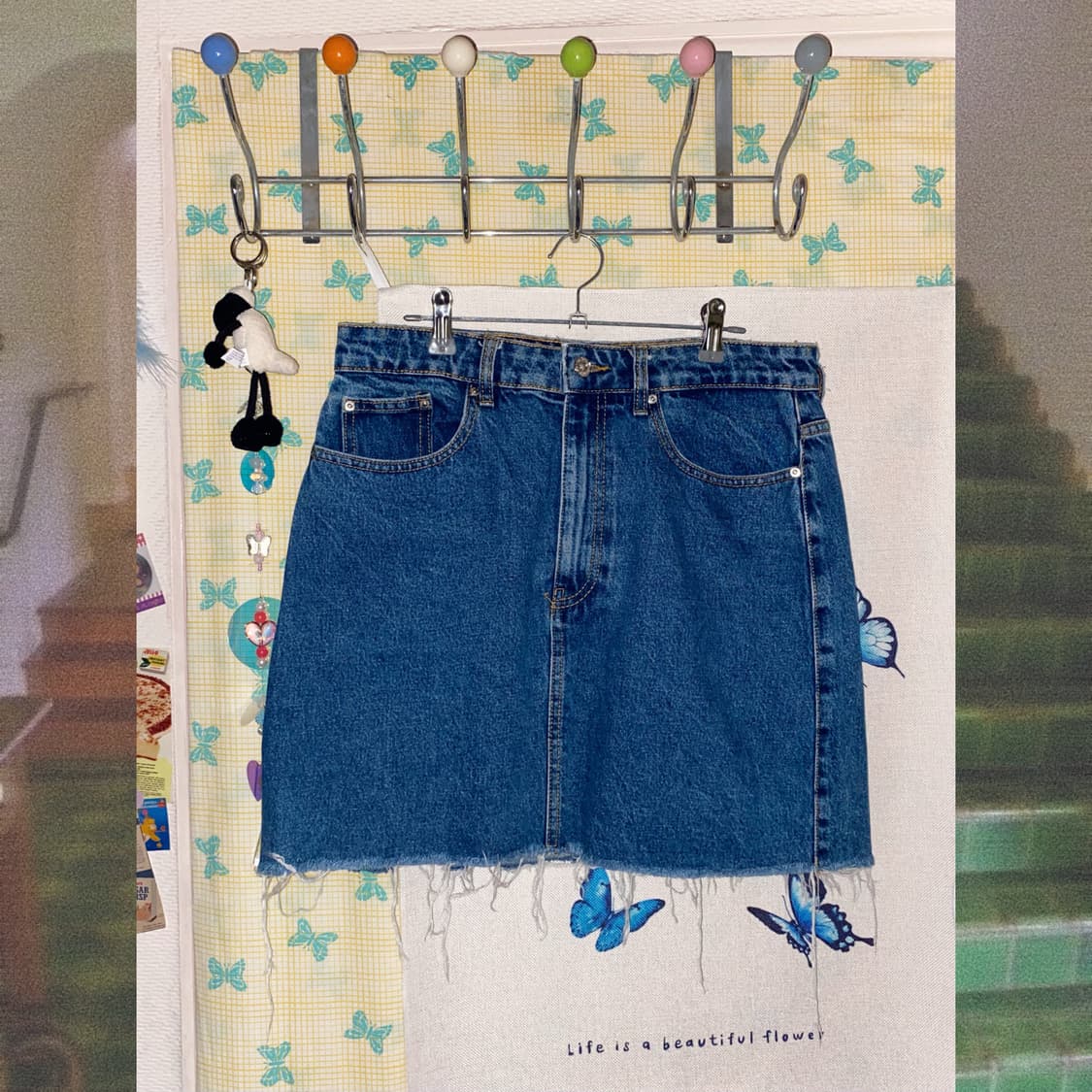 중청 데님 미니 스커트 상품이미지1