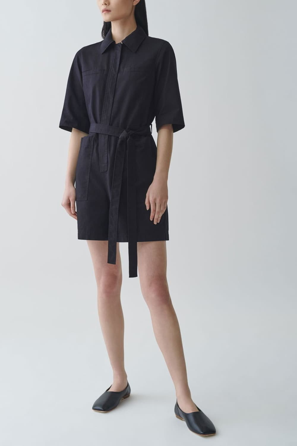 COS 블랙 벨티드 점프 수트 상품이미지5