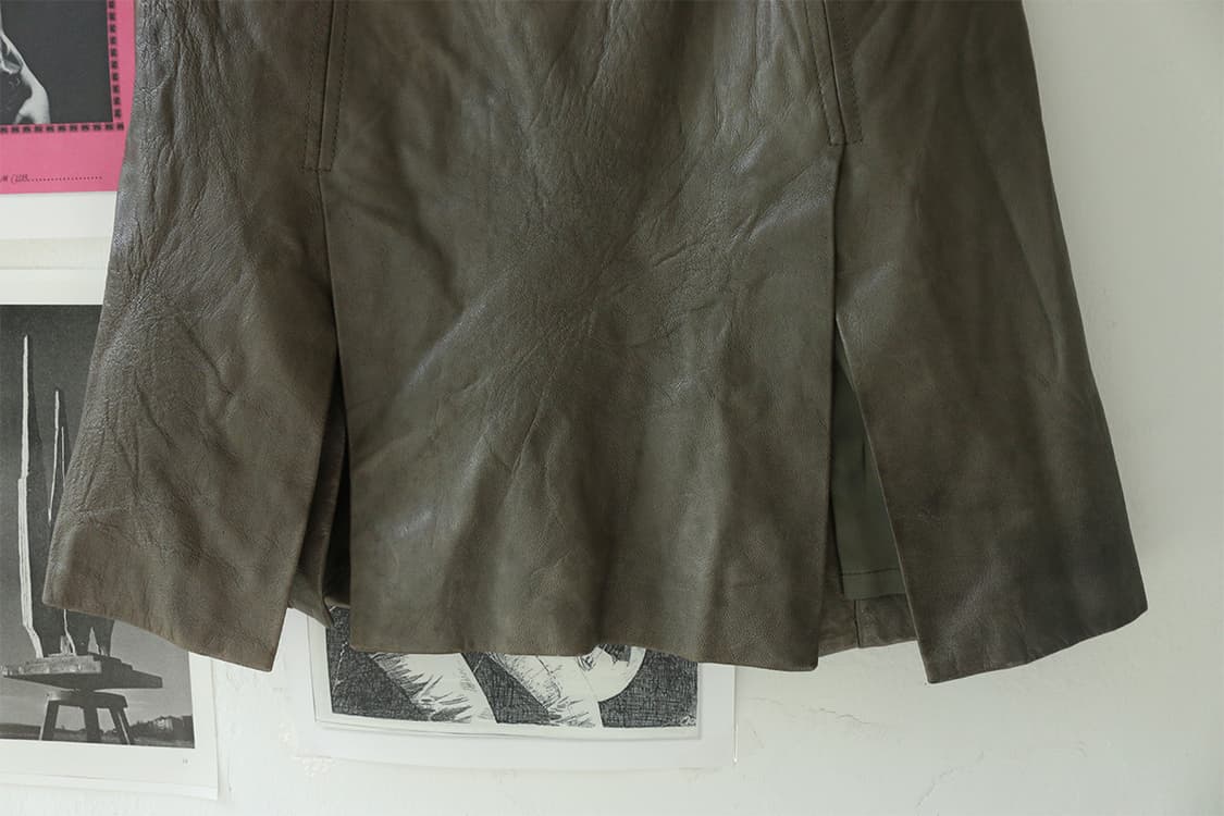 막스마라 벨트 루프 레더 미디 스커트 상품이미지7