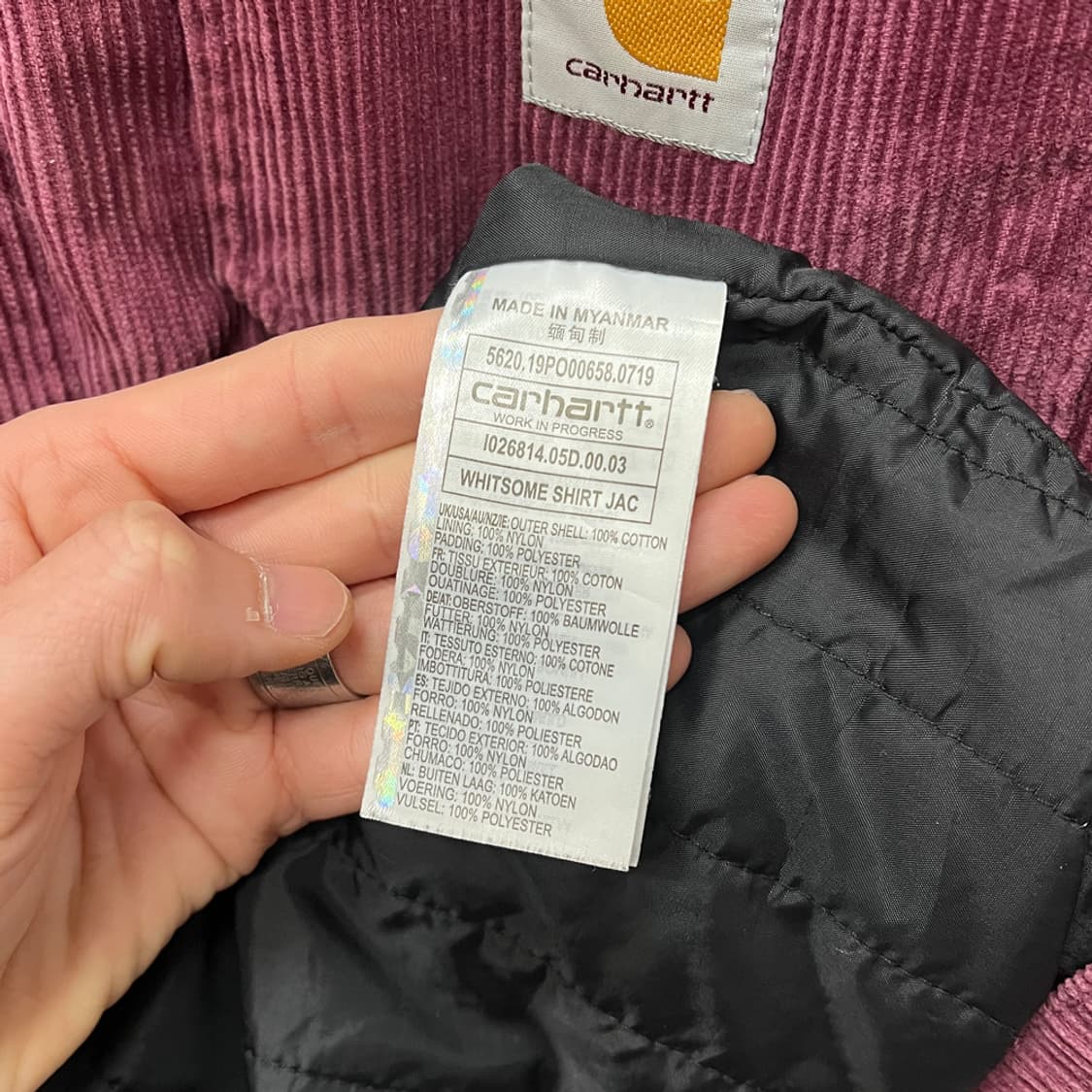 칼하트 WIP 위트썸 코듀로이 셔츠 자켓 XL 상품이미지5