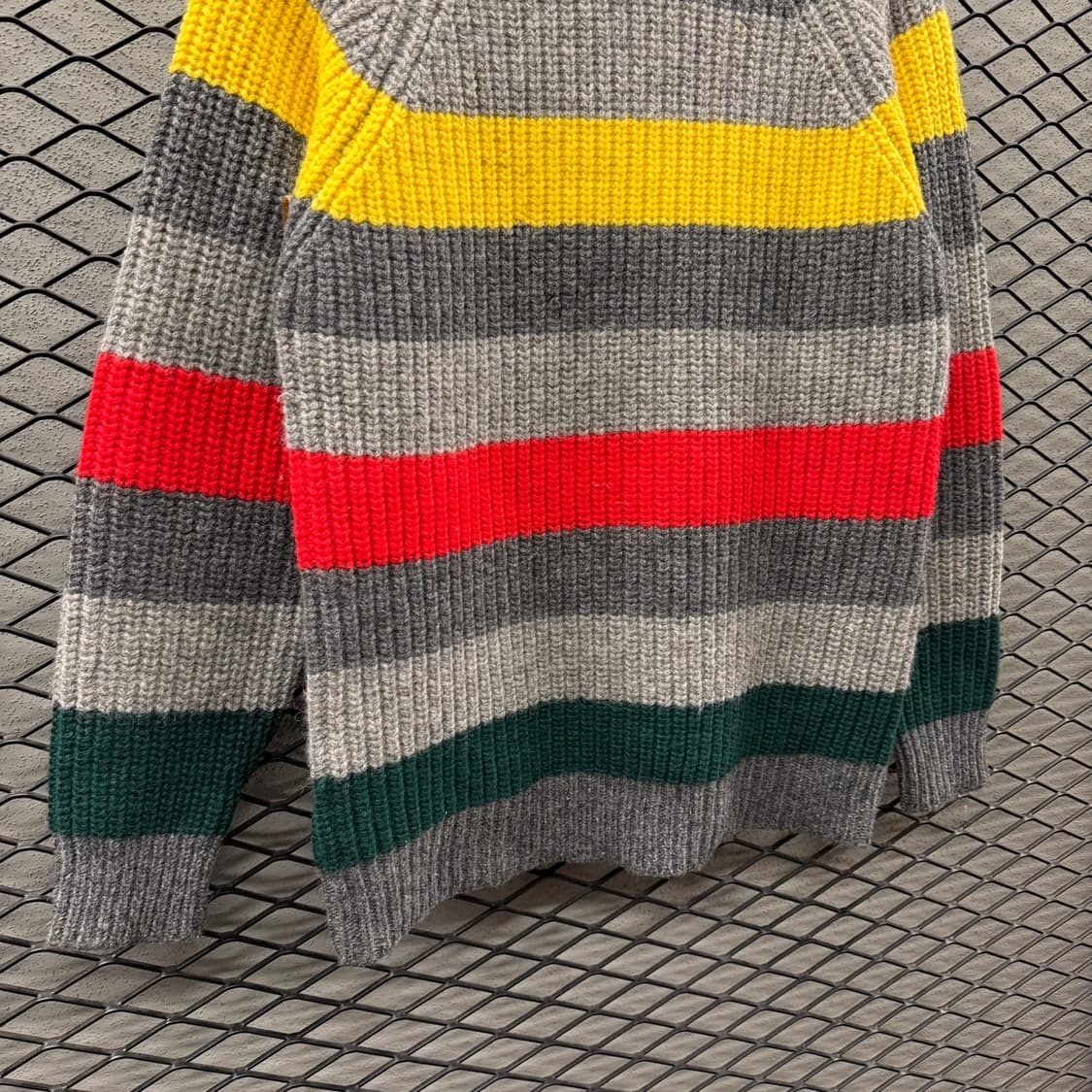 USA VINTAGE 단가라 골지 울니트 컬러블럭 디테일 멀티컬러 상품이미지5