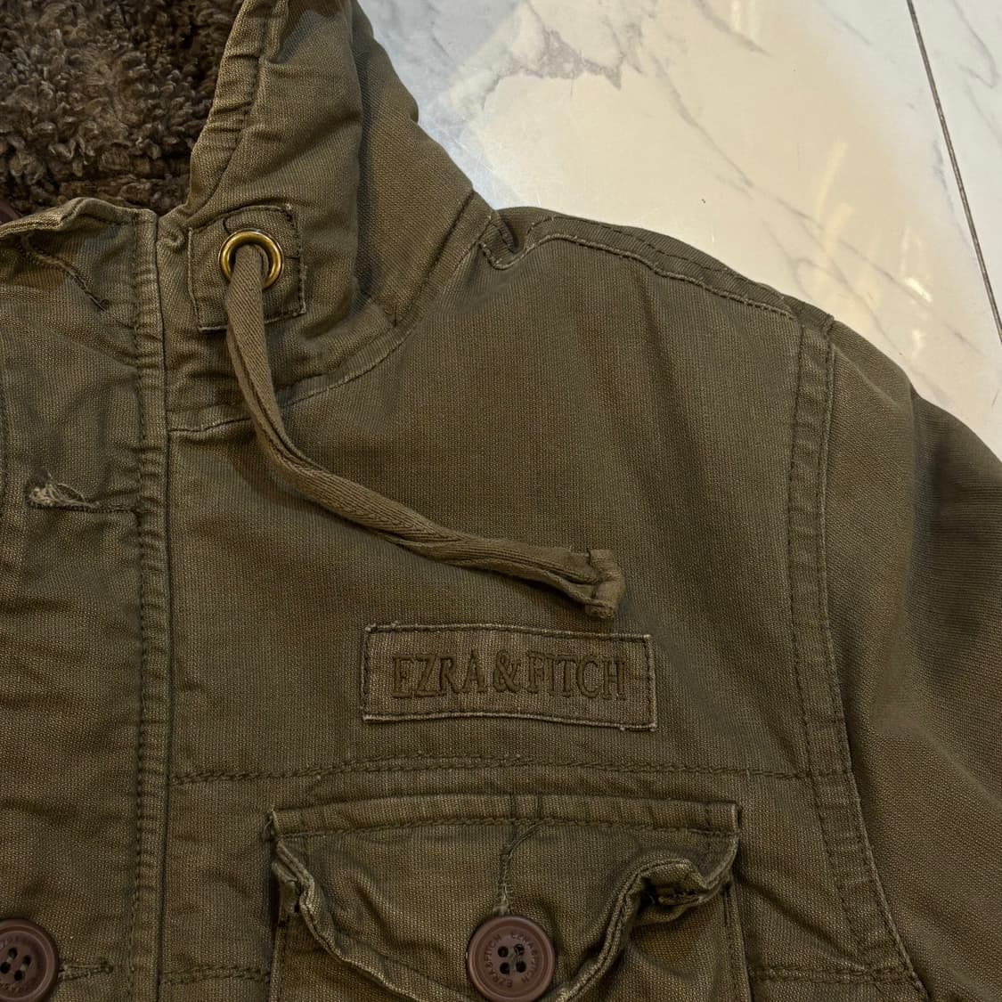 에즈라앤피치 양털 카키야상자켓  상품이미지3