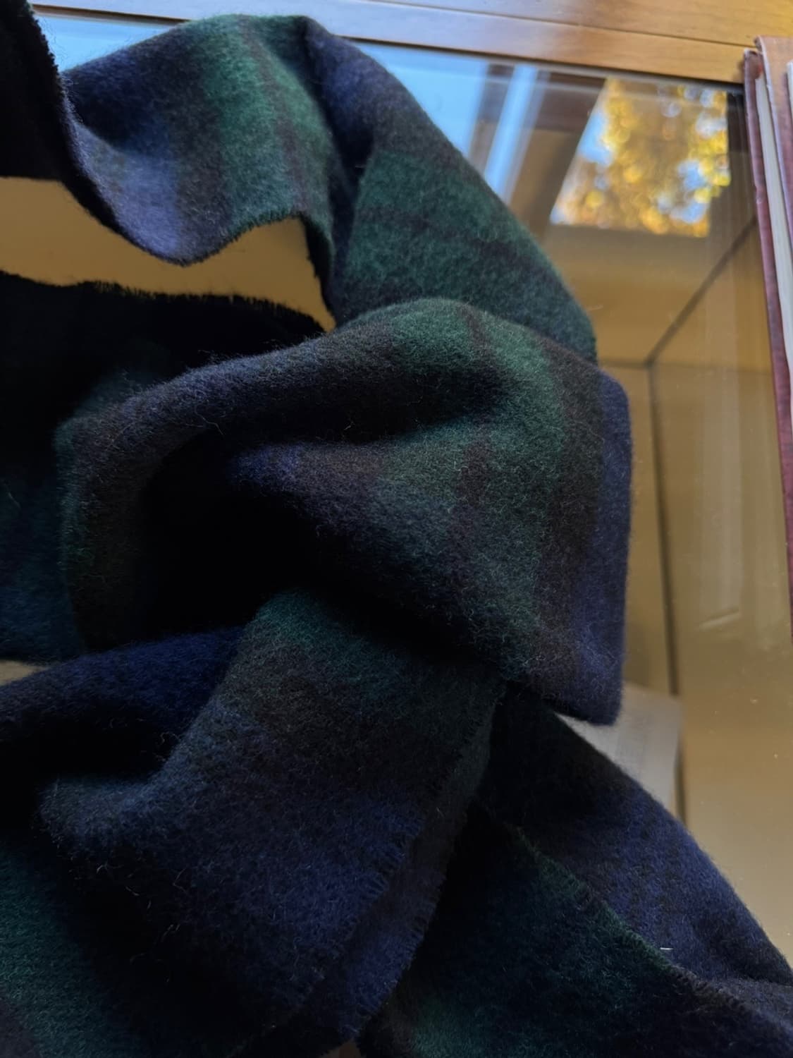 MOON 문트위드 메리노울 블랙와치 머플러 상품이미지3