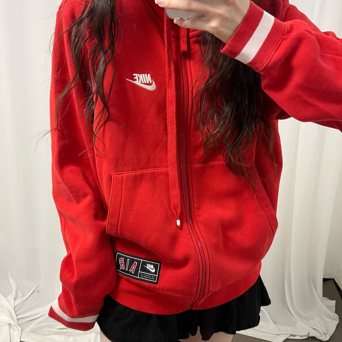 Nike Air red hood zip-up 상품이미지3