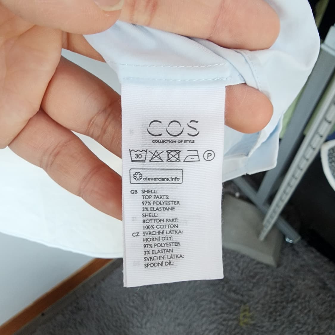 COS 코스 하늘색 반팔 블라우스 상품이미지6