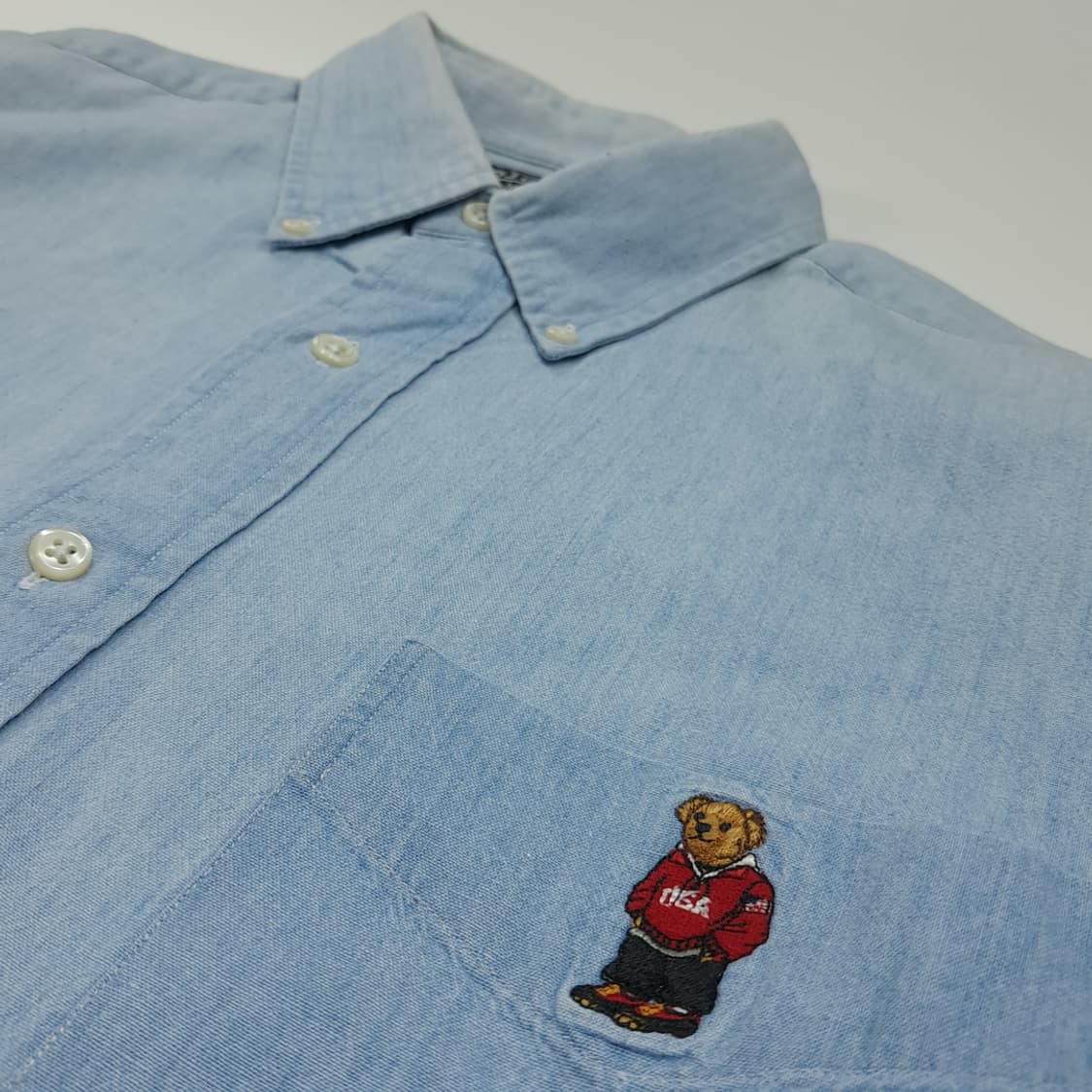 CL063 M 폴로 미국판 샴브레이 버튼다운 셔츠 상품이미지4