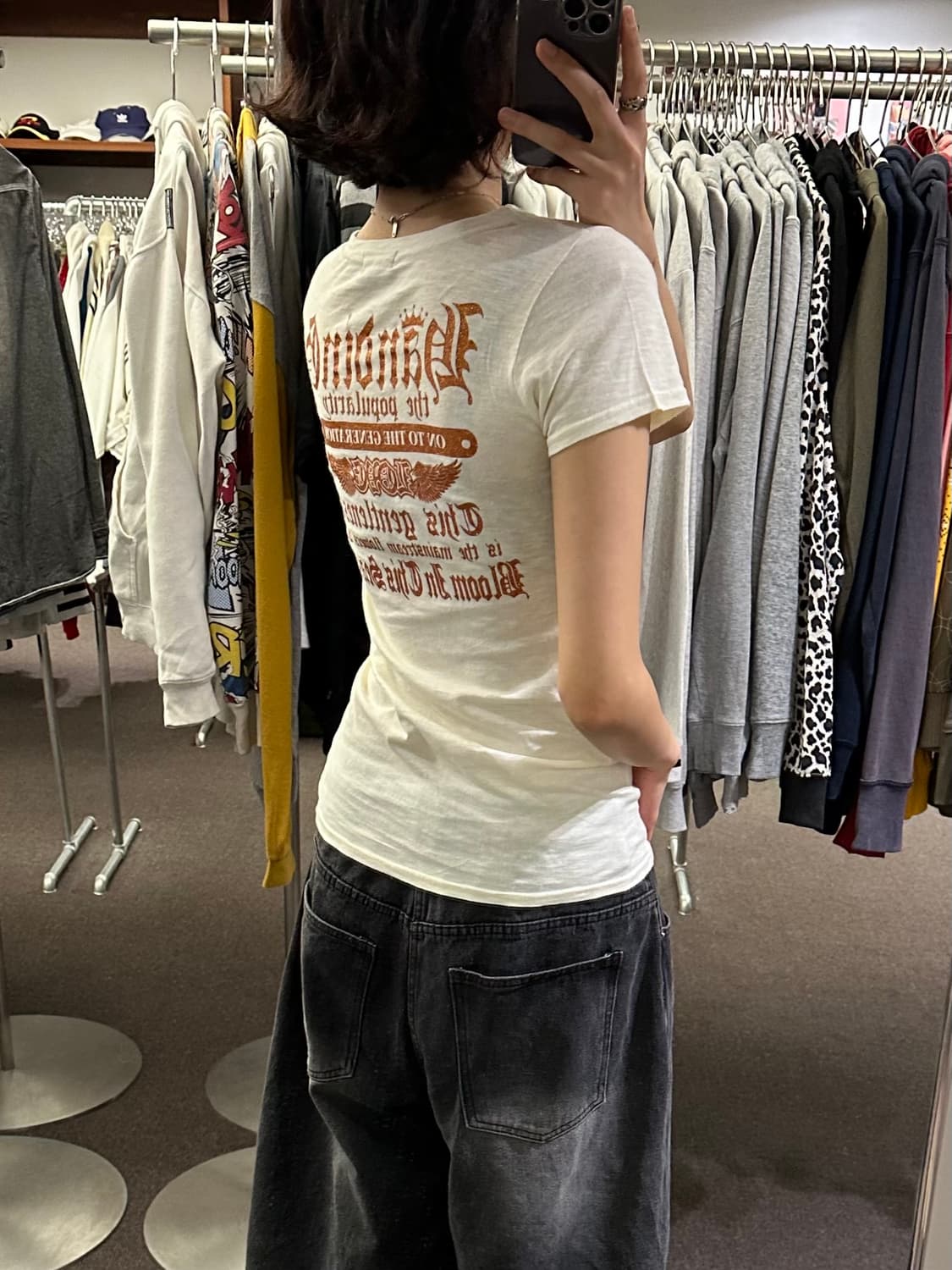 M)Japanese vintage y2k 펑크 레터링 반팔 상품이미지2