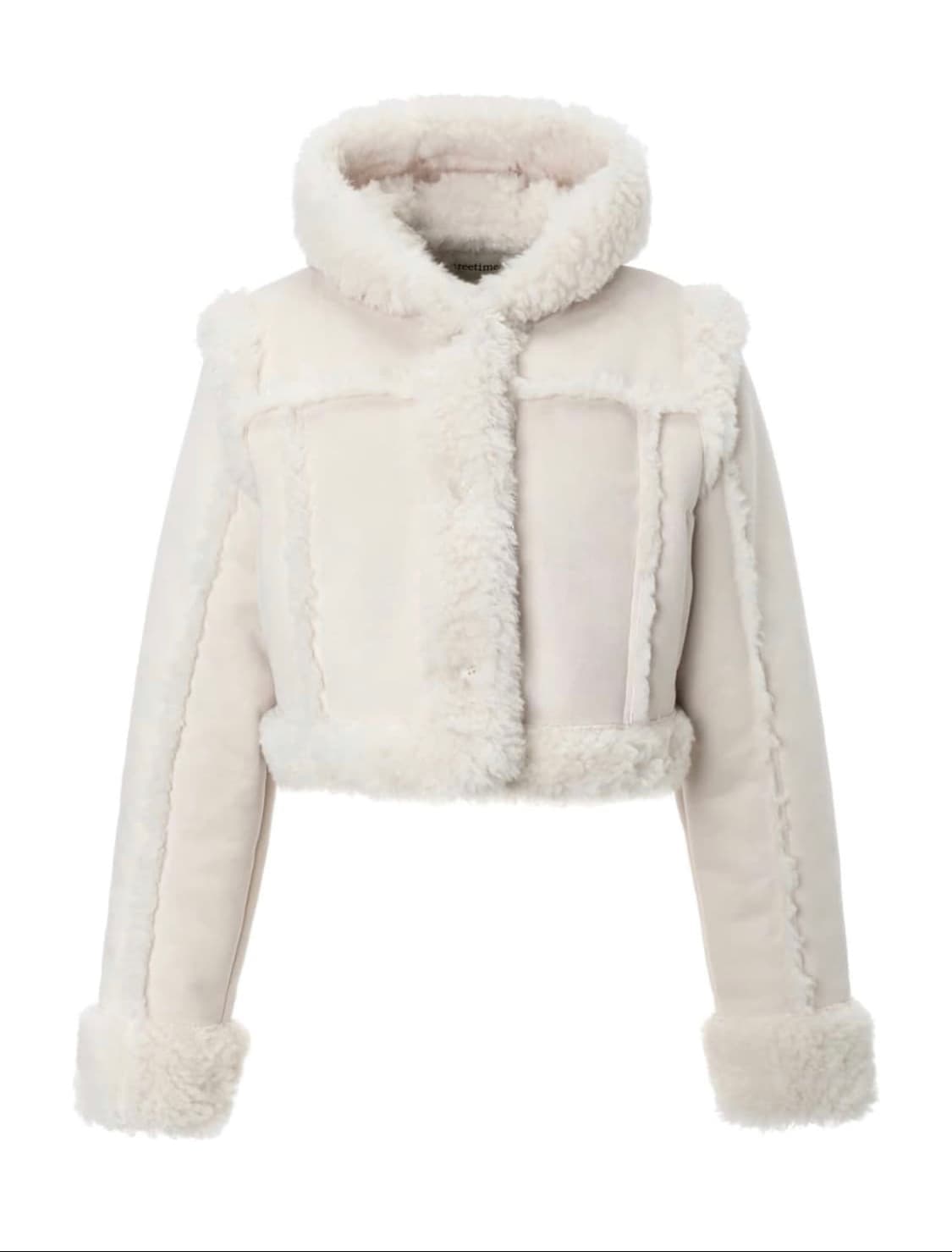 쓰리타임즈 베이비 후디 퍼 코트 상품이미지1