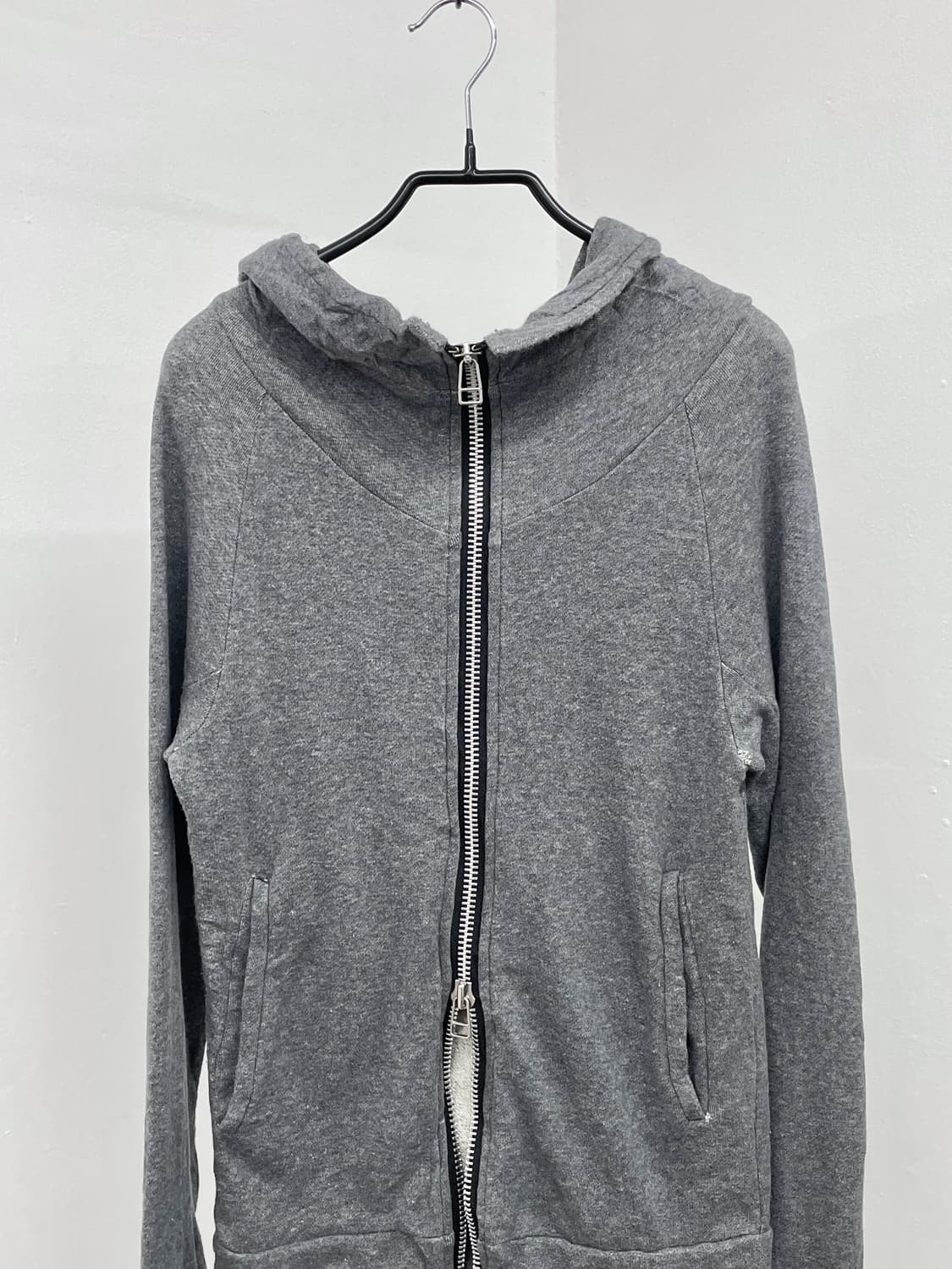 차콜 하이넥 투웨이 후드집업 상품이미지6